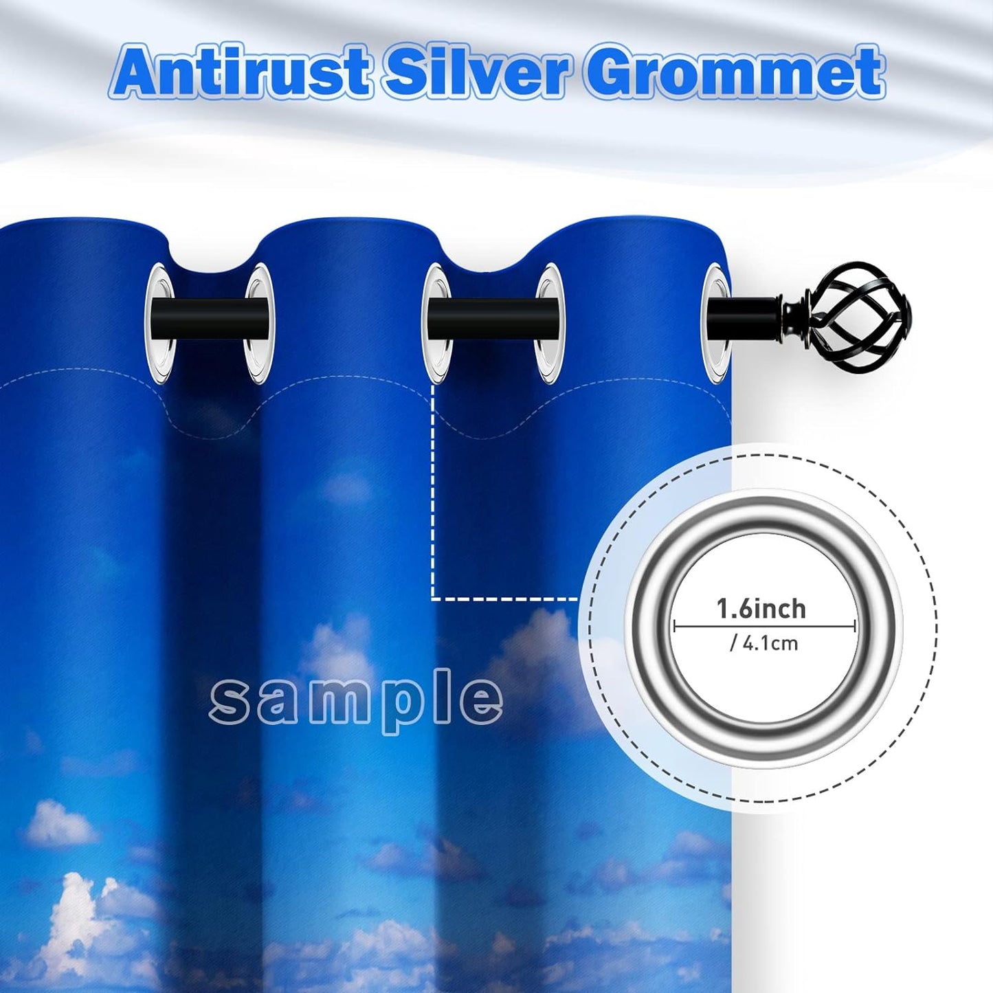 Aimego Forest Blackout Curtains Mystical Fog and Natural Forest Scenery Window Drapes Decor for Bedroom Living Room Grommet Top Room Darkening Curtains 2 Panel Set, 52"X84"