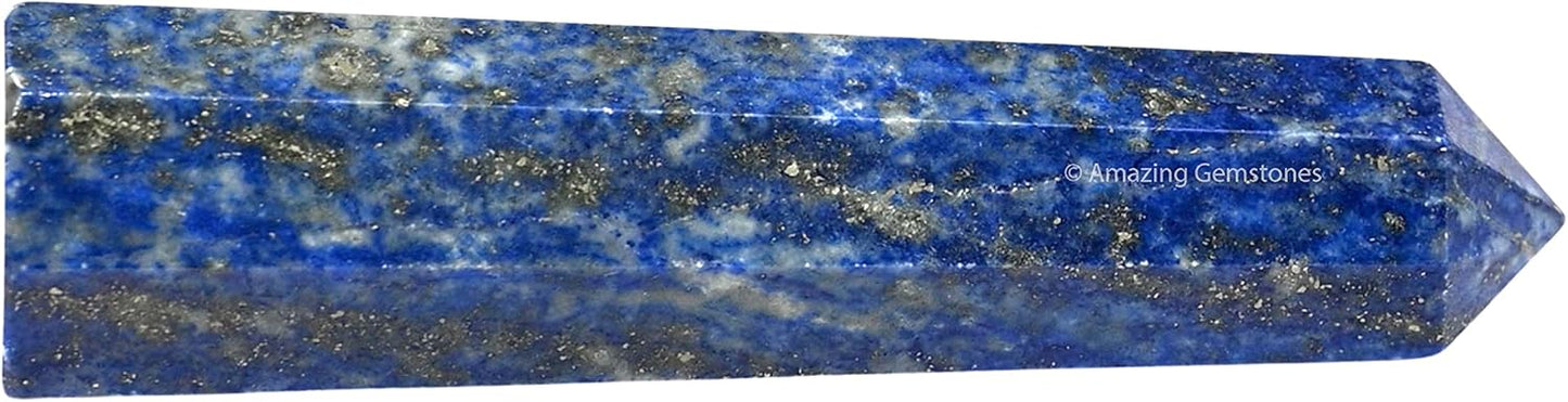 Amazing Gemstone Lapis Lazuli Crystal Towers ~ Natural Healing Crystal Point Obelisk for Reiki Healing and Crystal Grid (2" to 3" INCH)