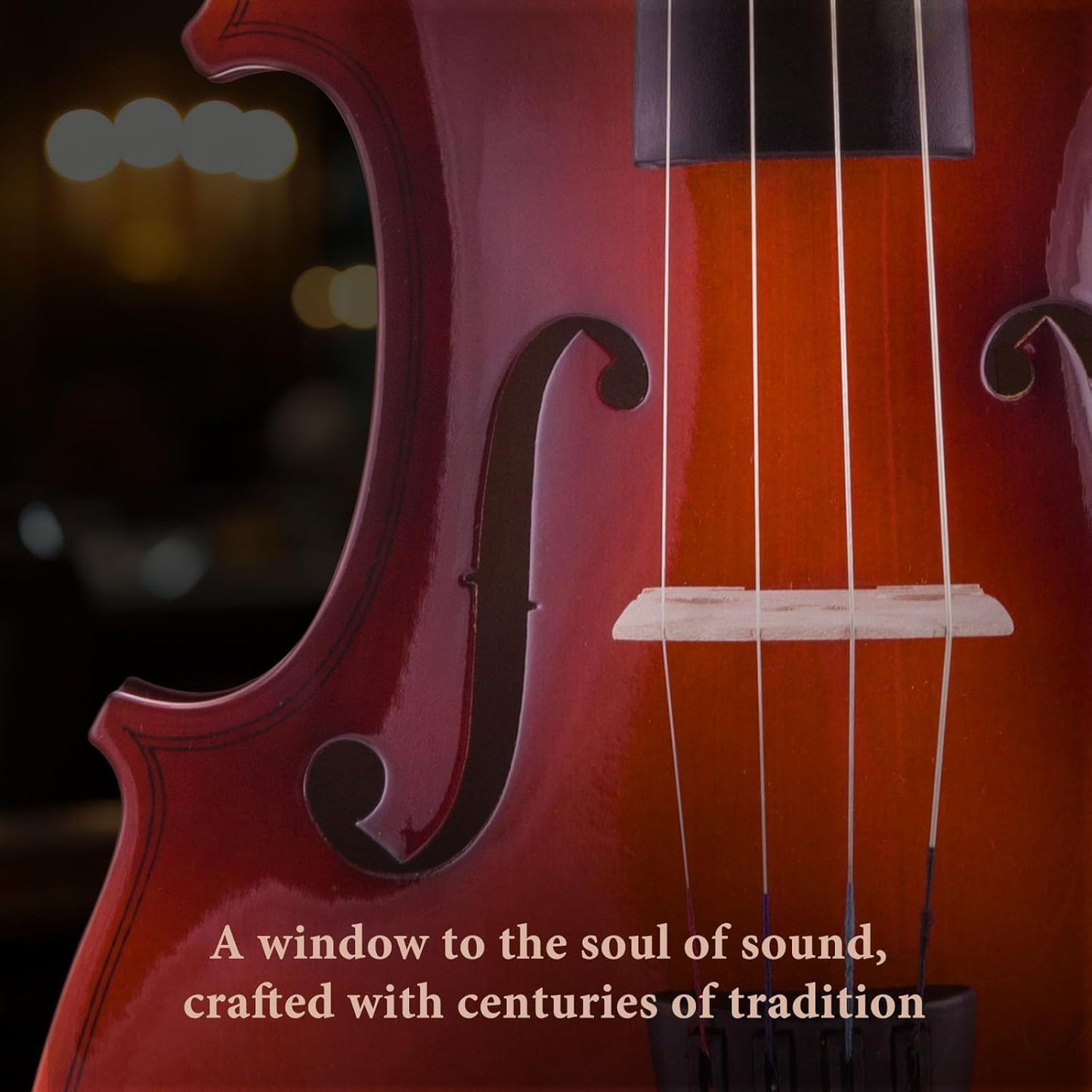 Allset Violin Fiddle Set: 4/4 Polished Violin Kit for Beginners, Acoustic Violin with Hard Case, Solidwood Handmade Starter Kit with Bow, Rosin, Shoulder Rest, Tuner, Strings-Burgundy