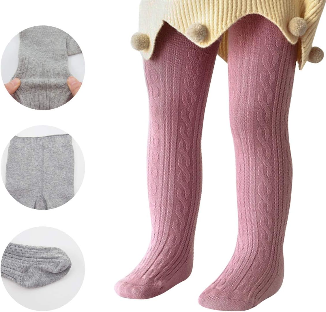 American Trends Baby Tights for Girls Cable Knit Cotton Leggings Newborn Pantyhose Soft Seamless Iinfant Stockings