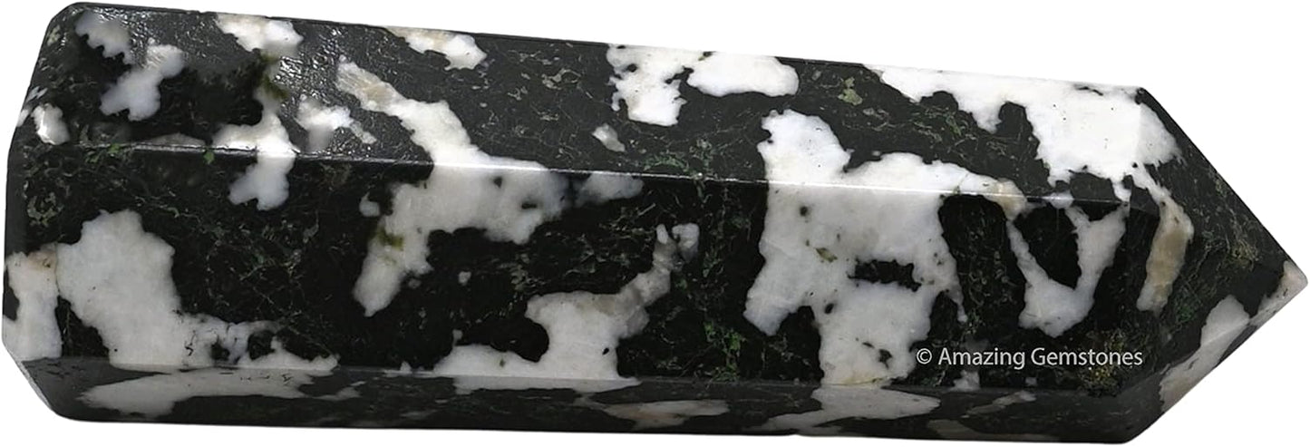 Amazing Gemstone Black and White Tourmaline Crystal Towers ~ Natural Healing Crystal Point Obelisk for Reiki Healing and Crystal Grid (2 to 3 INCH)