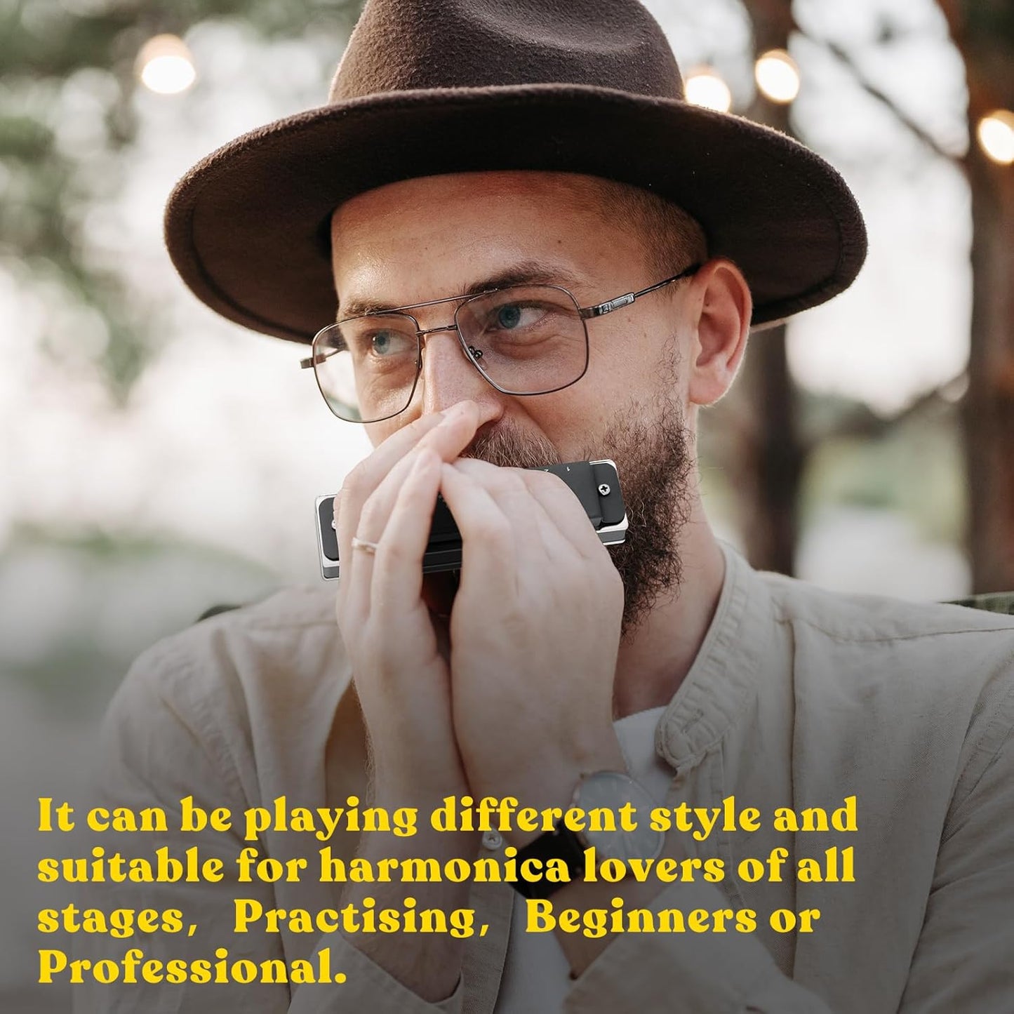 EastRock Harmonica For Adult, Blues Harmonica Mouth Organ 10 Hole C Key with Case, Professional Diatonic Harmonica for Beginner, Students, Adult, Friends, Gifts (Upgraded)