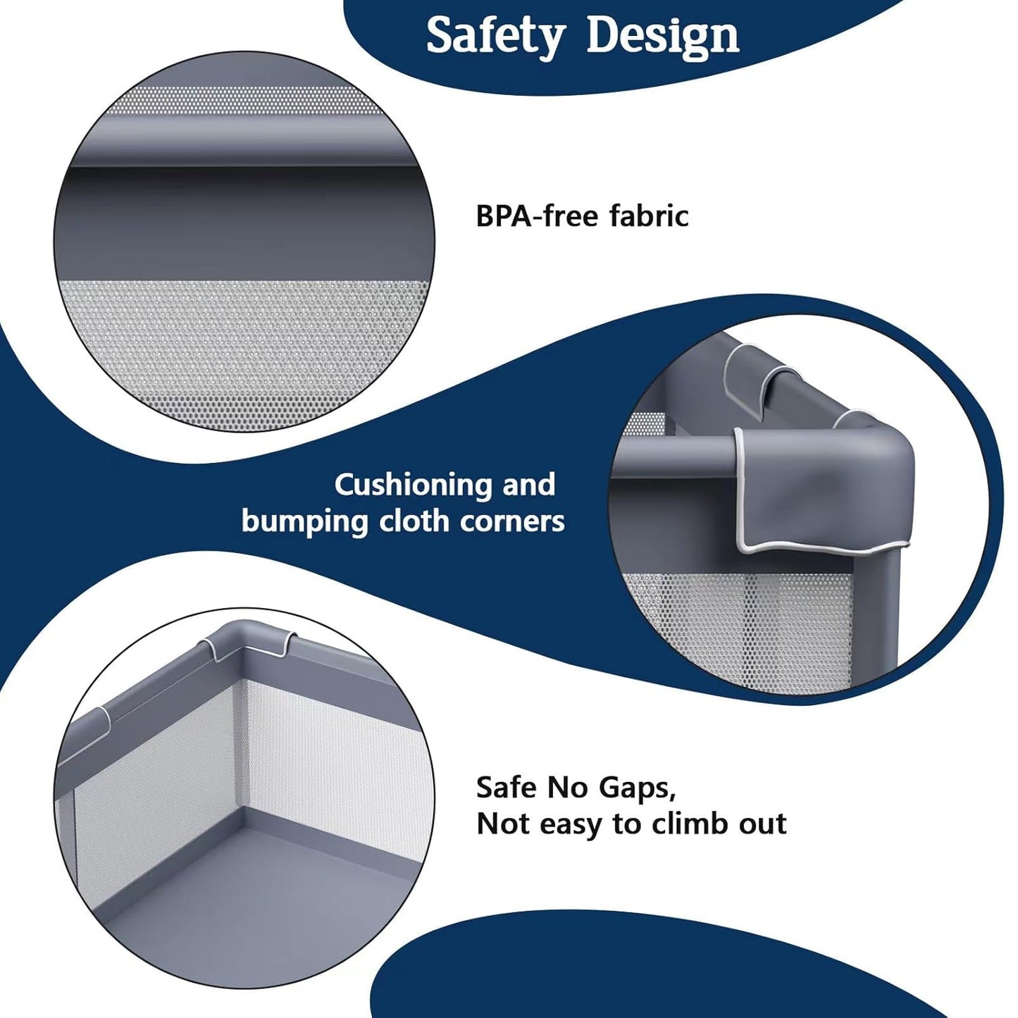 Baby Playpen 74x50 Inch, Playpen for Babies and Toddlers, Play Pen Pin Indoor Outdoor Baby Play Fence