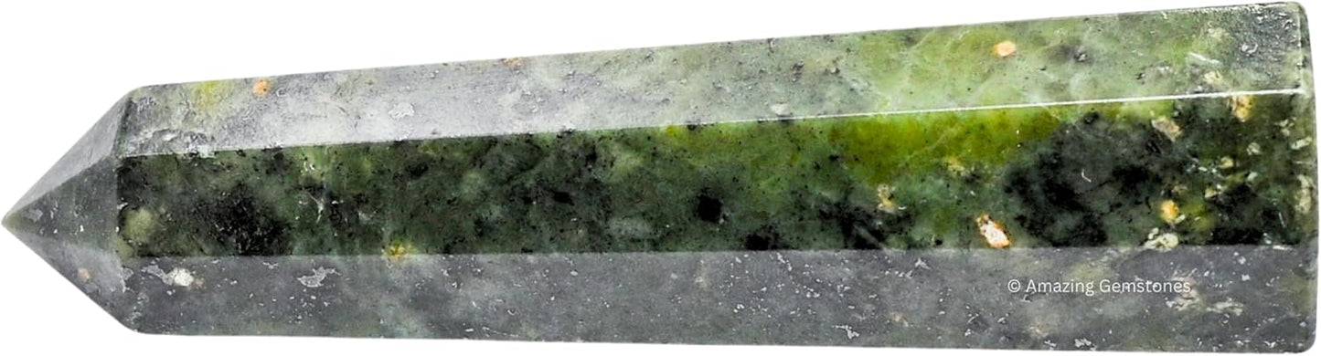 Amazing Gemstone Green Jade Crystal Towers ~ Natural Healing Crystal Point Obelisk for Reiki Healing and Crystal Grid (2 to 3 INCH)