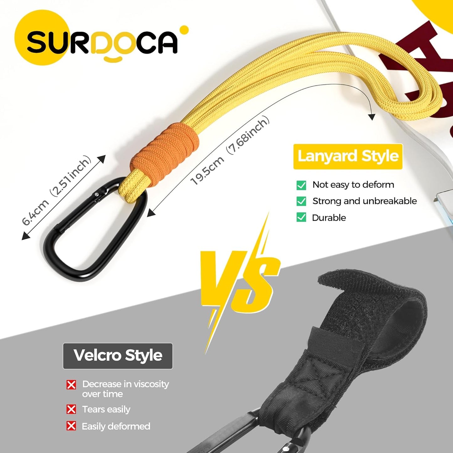 SURDOCA Baby Stroller Hooks, Stroller Clips and Hooks for Diaper Bag, Mommy Bag Hook for Stroller Heavy Duty, Universal Stroller Hanger and Strap, Stroller Accessories for Mom