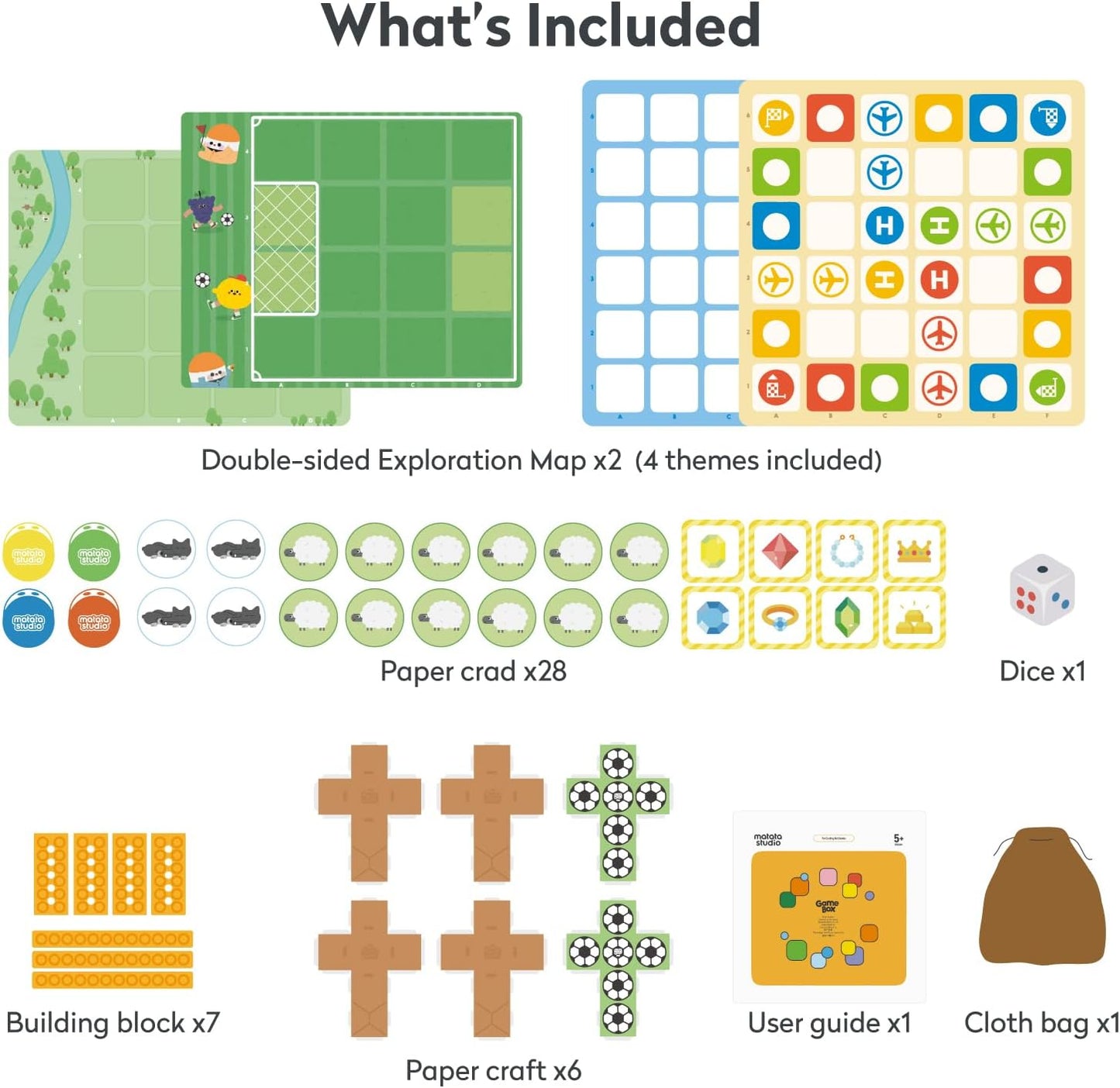 Game Box with 5 Programming Board Games for Coding Set & Pro Set, Education Add-on with Rich Learning Materials for Kids Aged 4-10