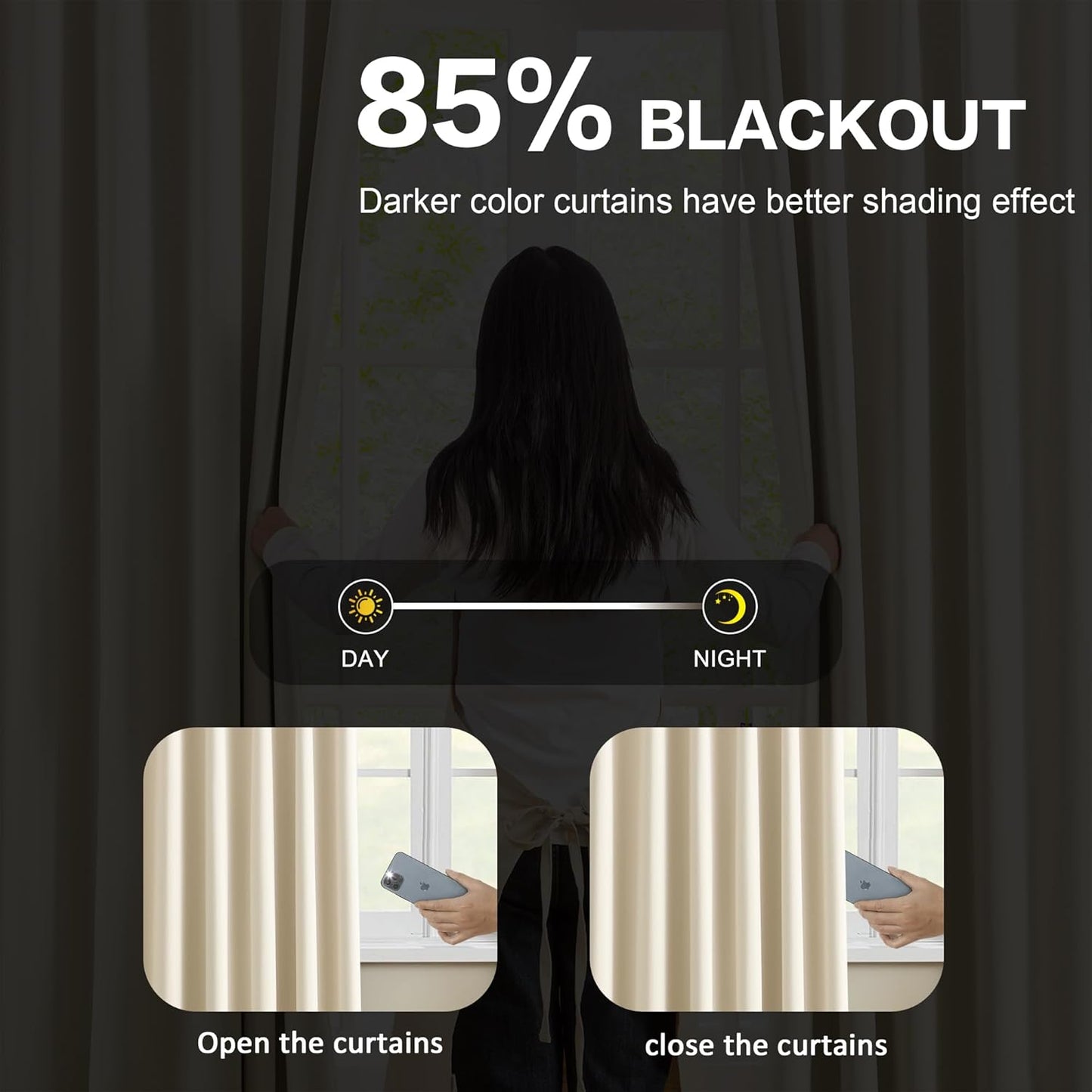 KEQIAOSUOCAI Pinch Pleated Curtains 150 Inches Long,Memory Shape Room Darkening Soundproof Window Curtains with Hooks for Bedroom Living Room Track System 40 x 150 x 2 Panels Cream Beige