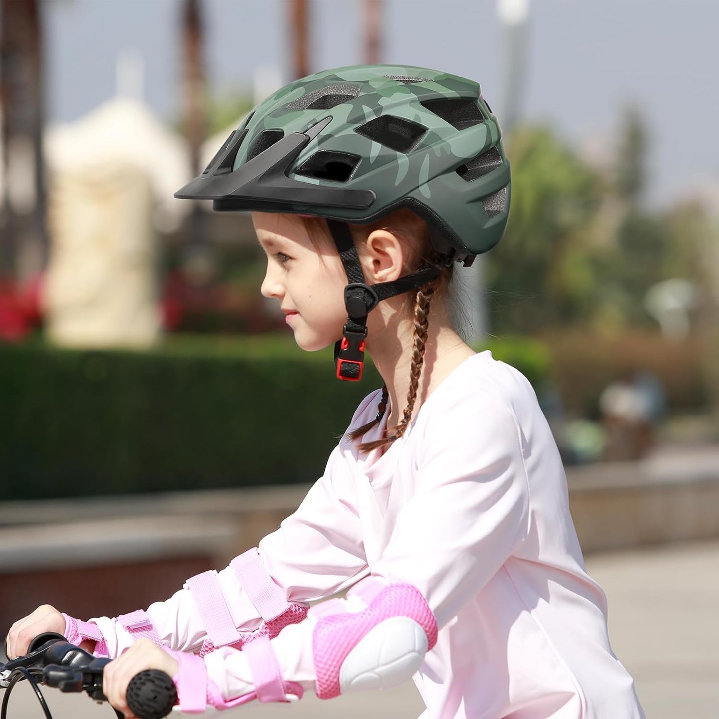 Kids Bike Helmet, 2 Size Adjustable for Youth Toddler Boys & Girls 3-5-8-10-12-14 Years, Child Helmets with Visor for Skating Cycling Scooter