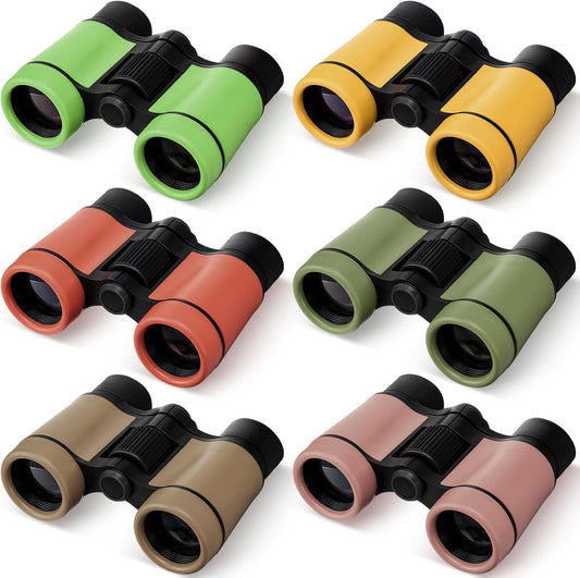 12 Pack Kid Binoculars Shockproof Mini Compact Binoculars Toys for Girls Boys Small Folding Telescope for Bird Watching Educational Learning Camping Birthday Gifts
