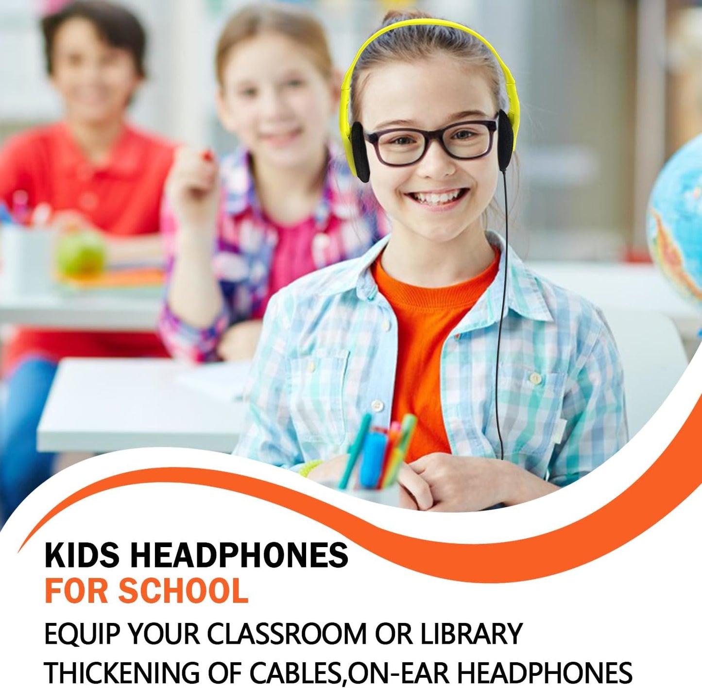 Kids Headphones Bulk 100 Pack for School Classroom Students Children Toddler Boys Girls Teen Adults