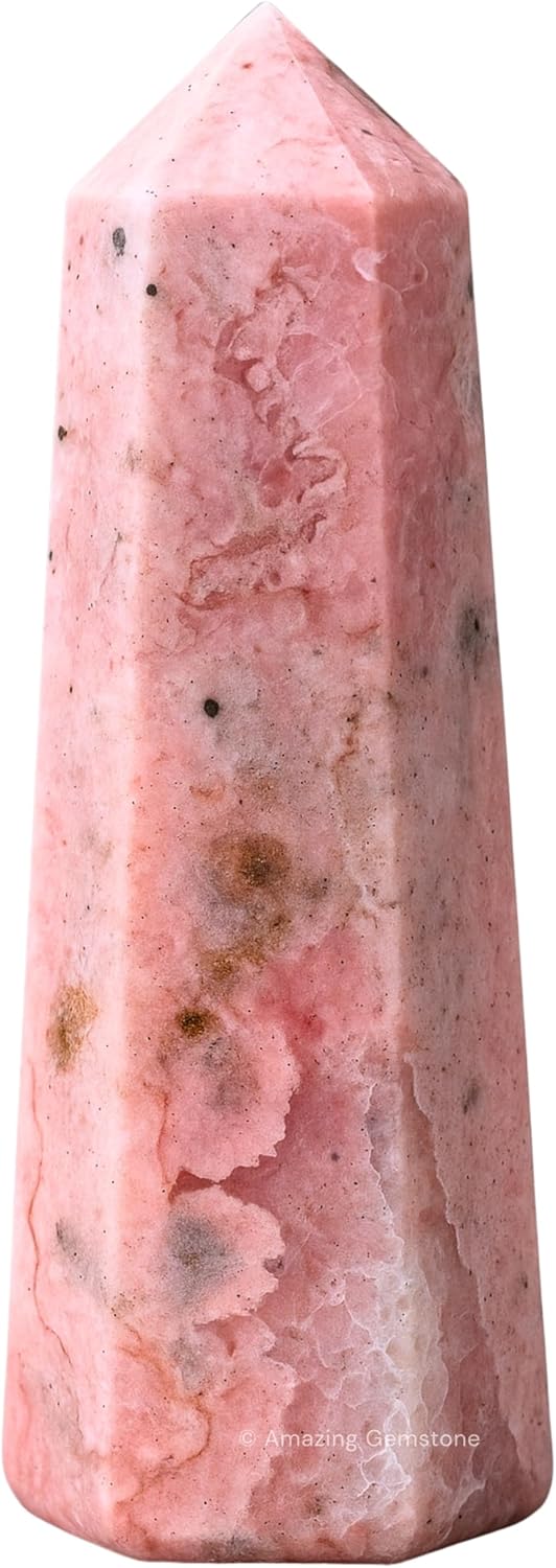 Amazing Gemstone Rhodochrosite Crystal Towers ~ Natural Healing Crystal Point Obelisk for Reiki Healing and Crystal Grid (2 to 3 INCH)