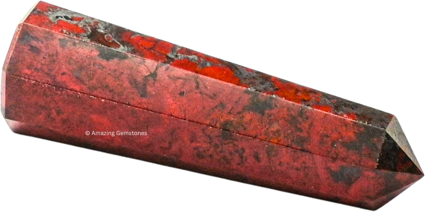 Amazing Gemstone Red Jasper Hematite Crystal Towers - Natural Healing Crystal Point Obelisk for Reiki Healing and Crystal Grid (2 Inch to 3 Inch)