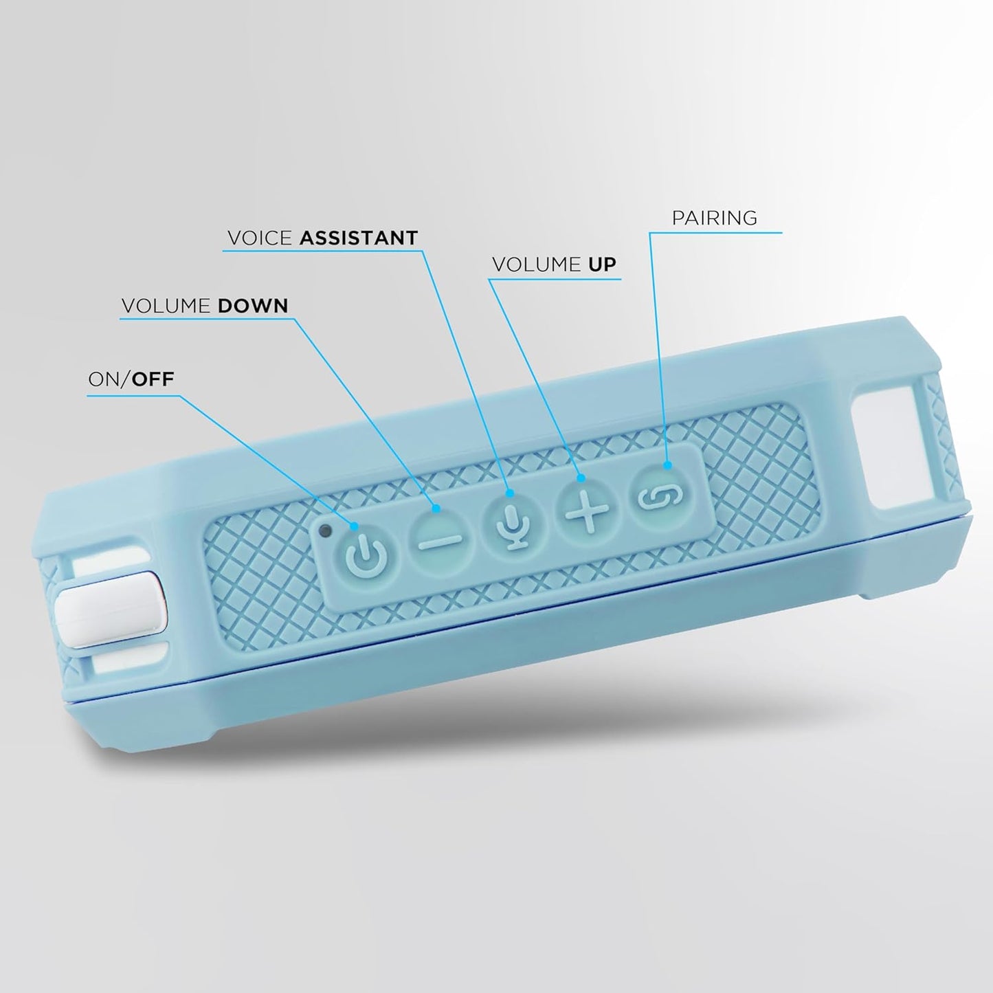 Altec Lansing Portable Bluetooth Speaker HYDRAMINI 2.0, IP67 Waterproof, Portable, 12h Playtime, Wireless Pairing, USB-C Quick Charge, Magnetic Bluetooth Speaker, Voice Assistant Integration