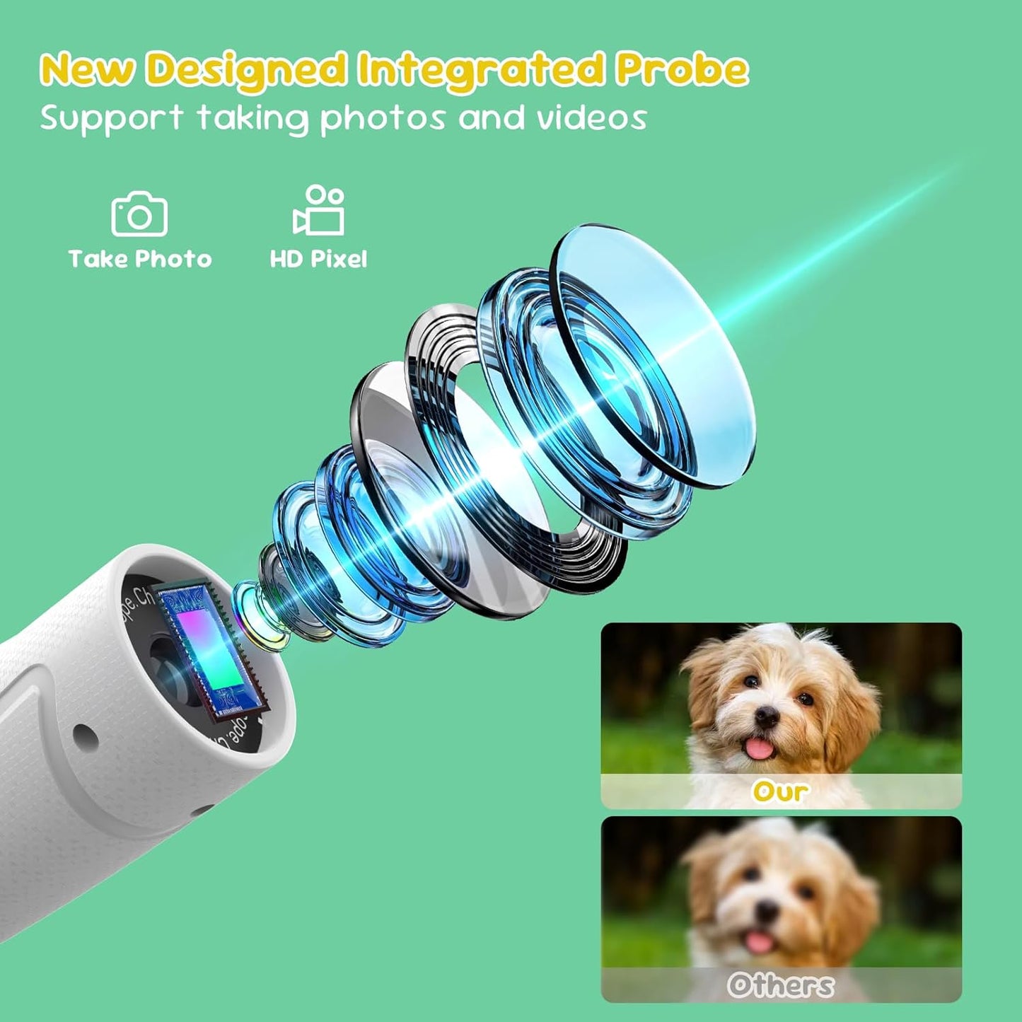 Kids Monocular for Bird Watching & Astronomy - Digital Telescope with Self-Timer, Boys Girls Camping Outdoor Exploration (White)