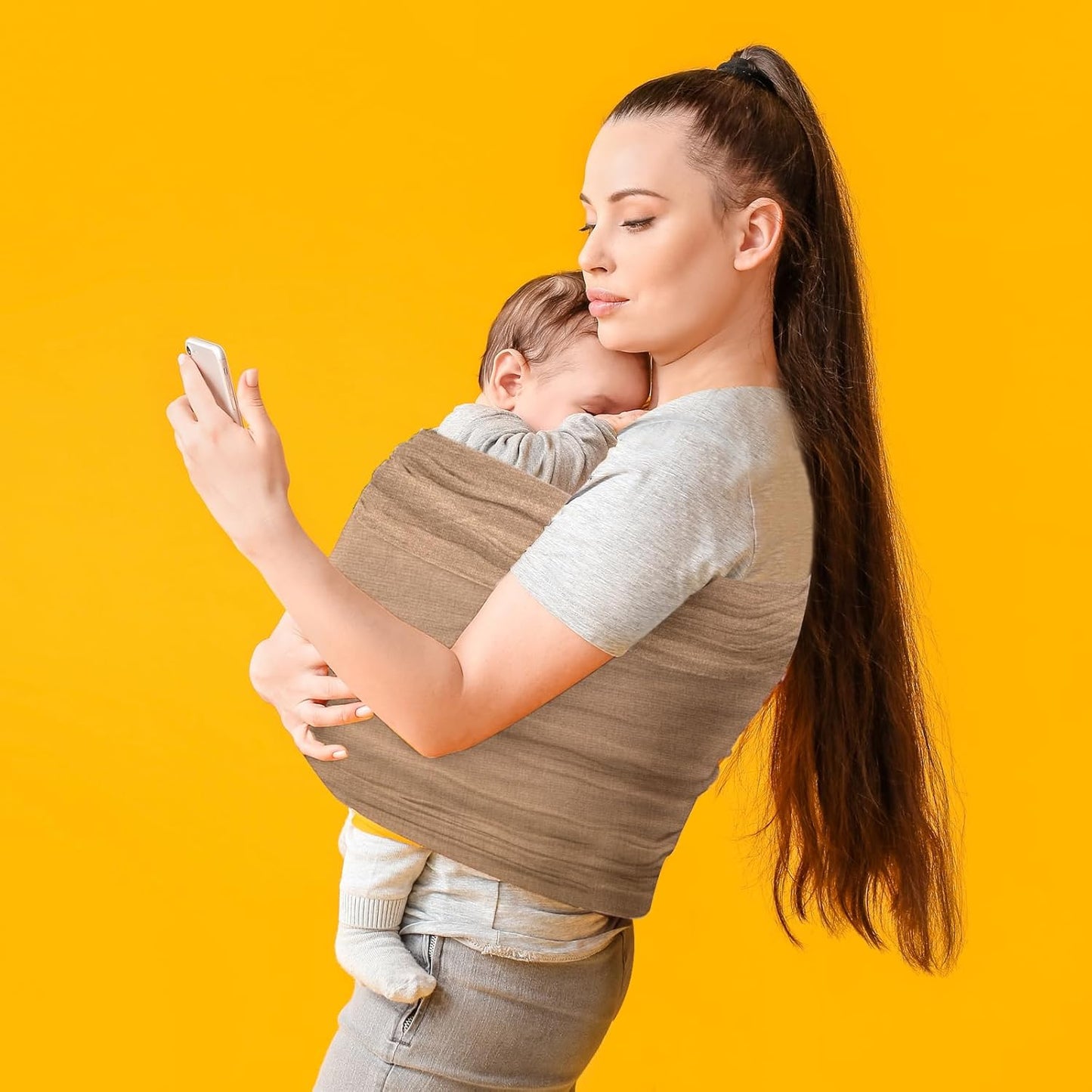 TKKOK Baby Wrap Carrier, Unisex Baby Carrier, Lightweight & Ultra Soft, Easy to Wear Baby Wrap, Perfect for Newborn Toddlers