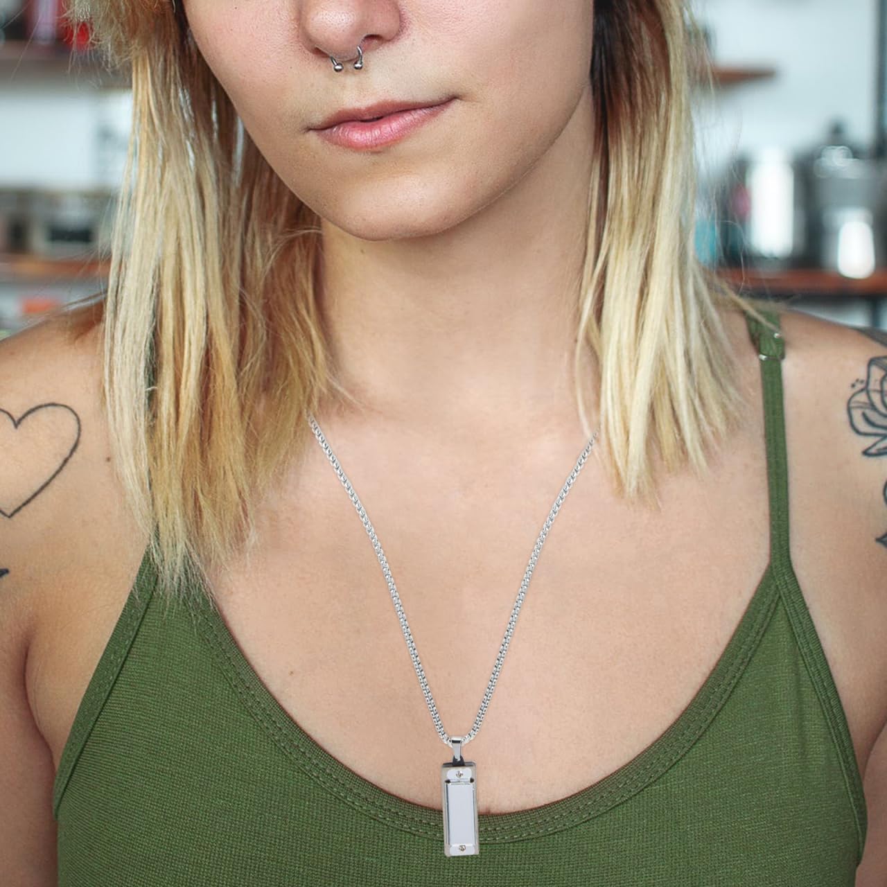 Mini Harmonica Necklace - Adorable Mini Harmonica Necklace Music Party Favor, 6 Pcs Portable Wind Instruments