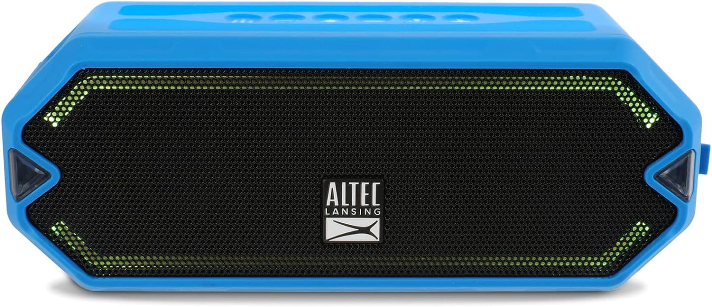 Altec Lansing - HydraJolt Wireless Bluetooth Speaker, Waterproof Portable Speakers with Built in Phone Charger and Lights, Everything Proof Outdoor, Shockproof, Snowproof, 16 Hours Playtime