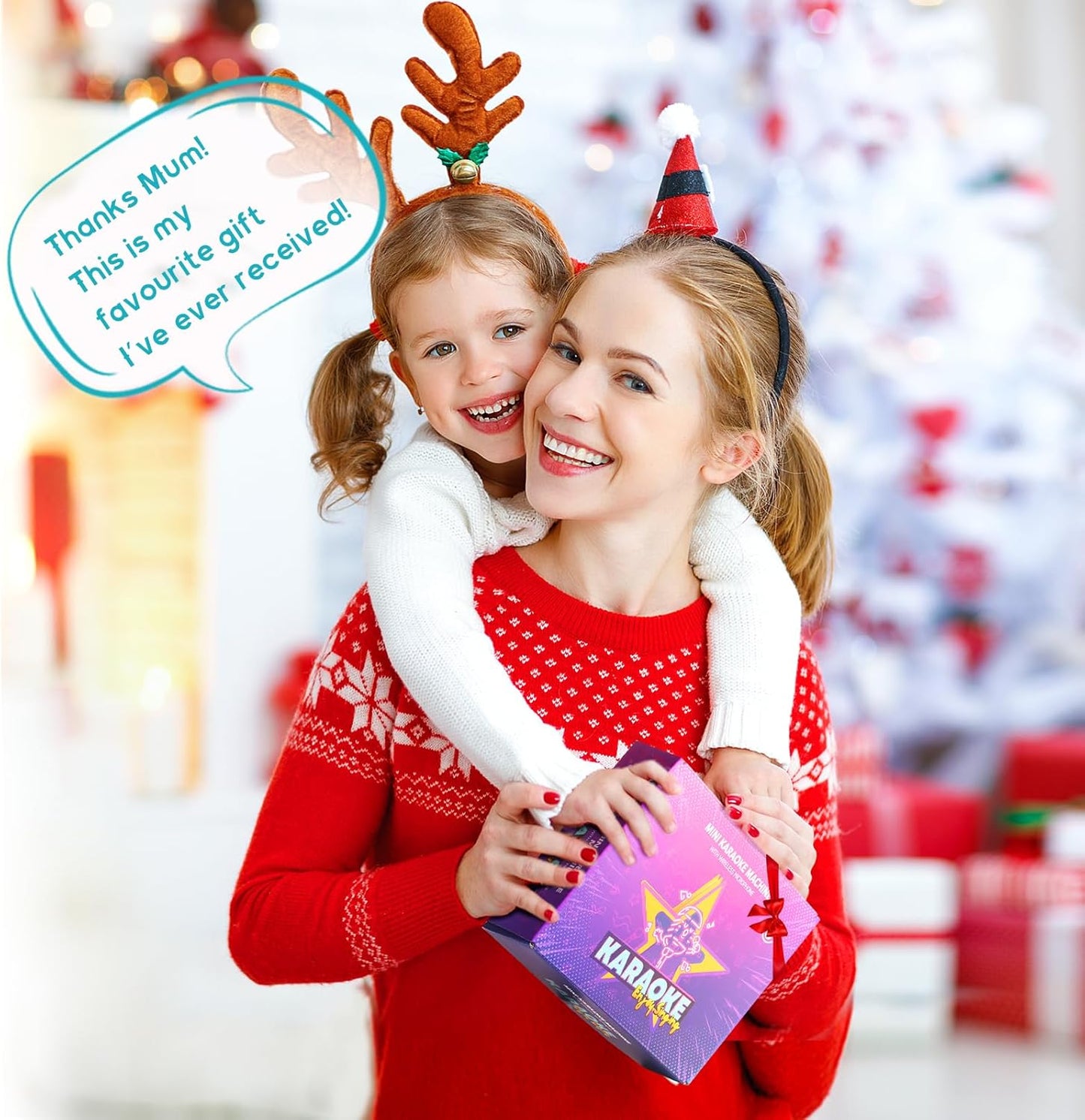 YLL Mini Karaoke Machine for Kids, Portable Bluetooth Speaker with 2 Wireless Microphones, Most Popular Birthday Toys Gifts for Boys Girls 3 4 5 6 7 8 9 10 11 12 + Year Old Party Family School(Blue)