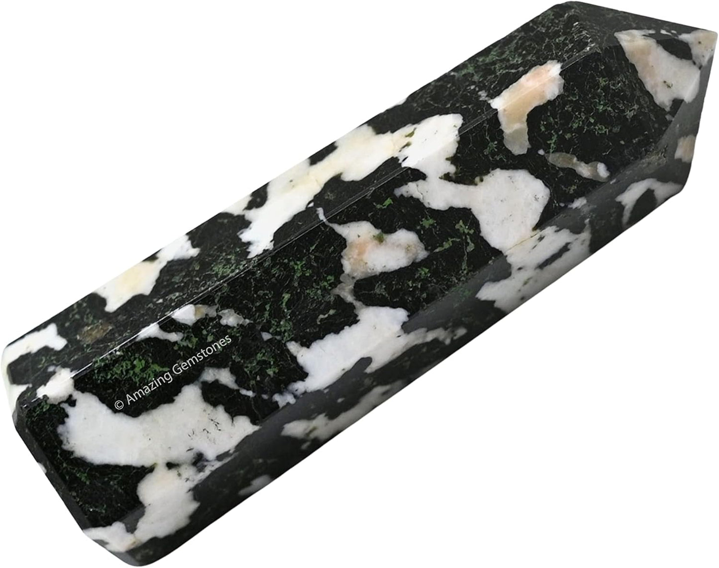 Amazing Gemstone Black and White Tourmaline Crystal Towers ~ Natural Healing Crystal Point Obelisk for Reiki Healing and Crystal Grid (2 to 3 INCH)