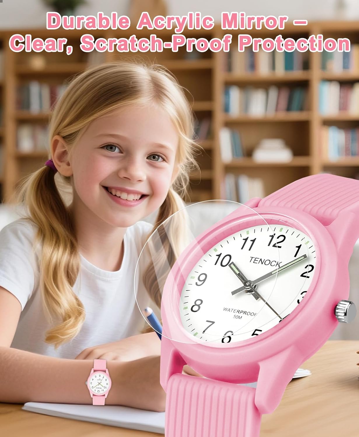 Kids Analog Watches for Girls Boys Watches with Soft Band Learning Time 50M Waterproof Children Watch Easy to Read for Ages 4-12 Kids Gift