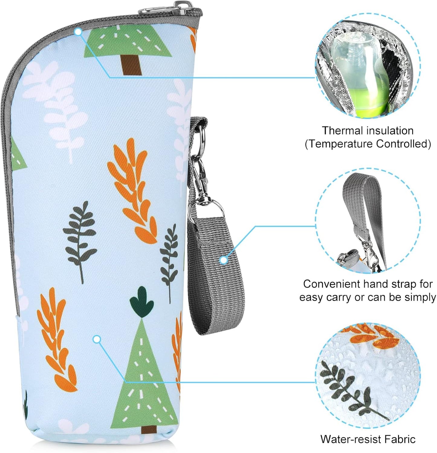 Accmor Baby Bottle Cooler Tote Bags, Insulated Breastmilk Cooler Bag, Nursing Bottle Warmer Bag for Nursing Mom Daycare Travel