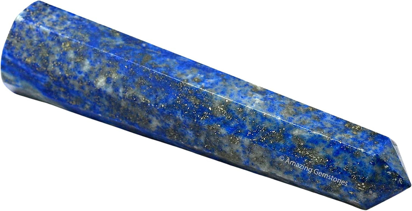 Amazing Gemstone Lapis Lazuli Crystal Towers ~ Natural Healing Crystal Point Obelisk for Reiki Healing and Crystal Grid (3- Inch)