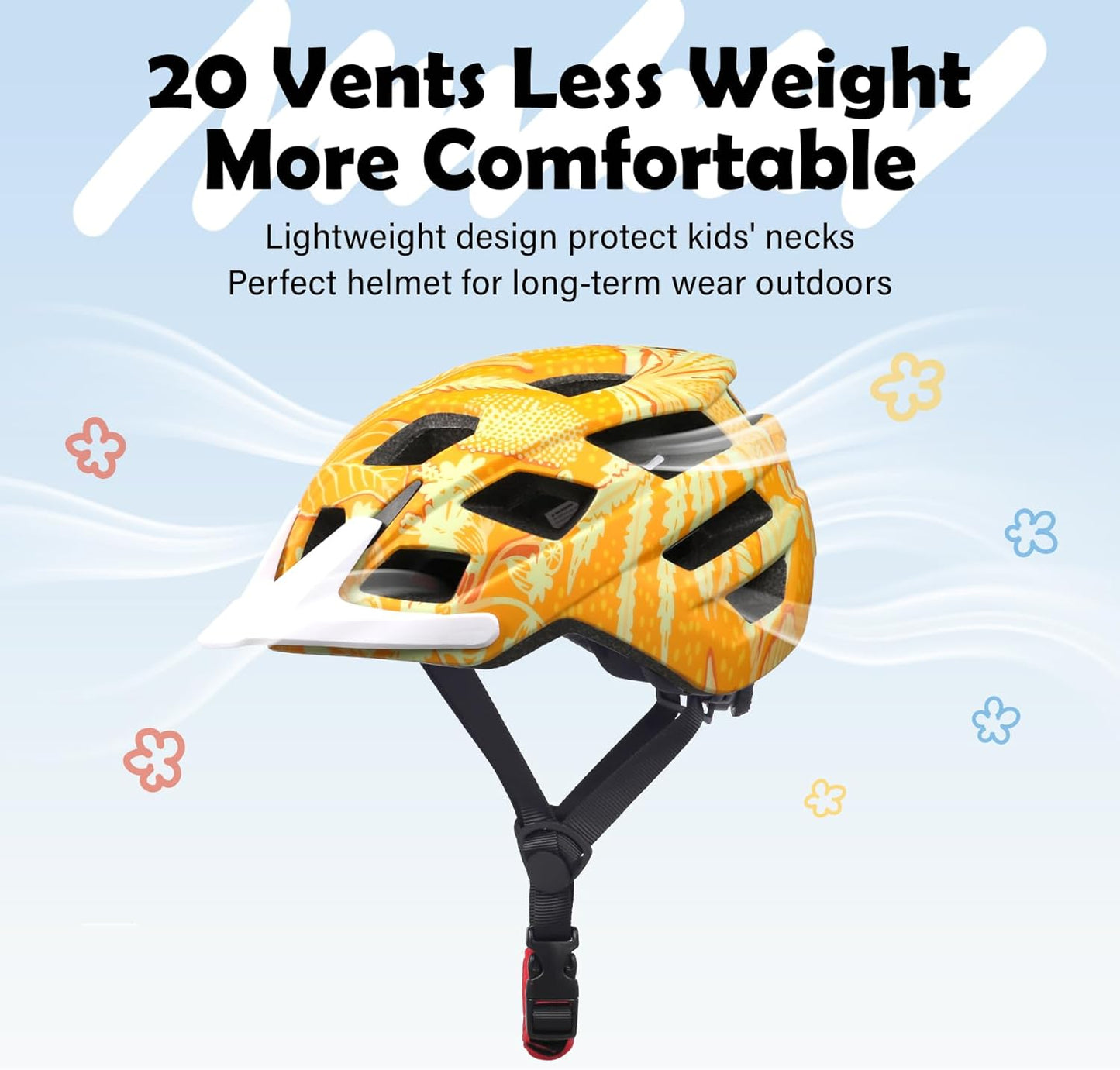 Kids Bike Helmet, 2 Size Adjustable for Youth Toddler Boys & Girls 3-5-8-10-12-14 Years, Child Helmets with Visor for Skating Cycling Scooter