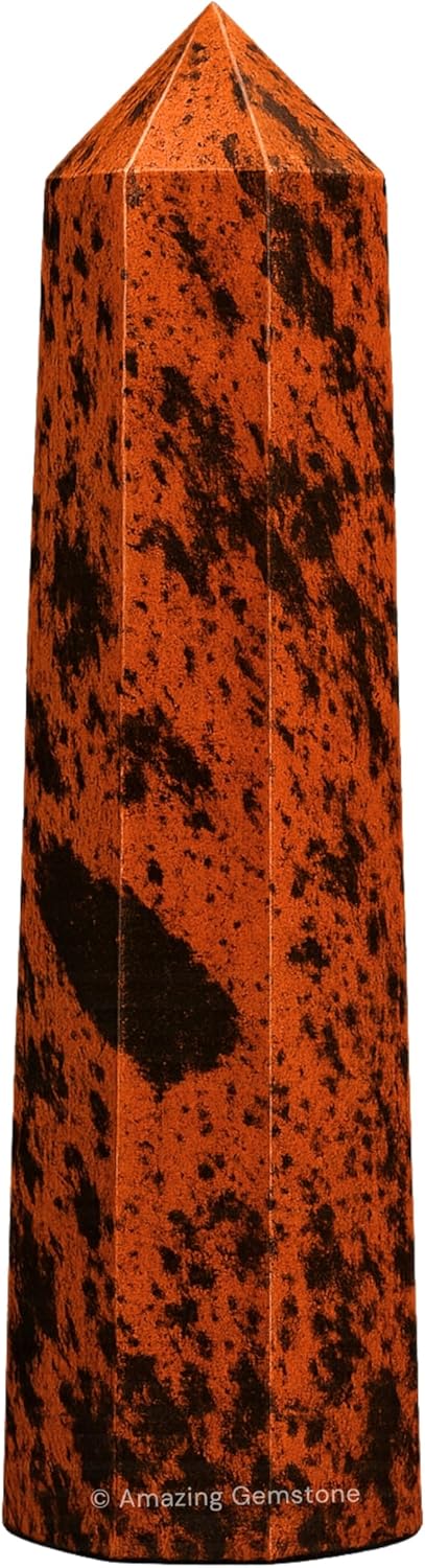 Amazing Gemstone Mahogany Obsidian Crystal Towers ~ Natural Healing Crystal Point Obelisk for Reiki Healing and Crystal Grid (2" to 3" INCH)