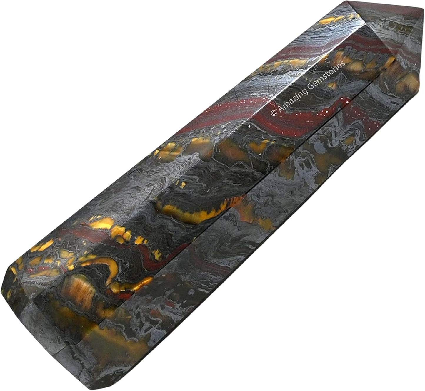 Amazing Gemstone Iron Tiger Eye Crystal Towers - Natural Healing Crystal Point Obelisk for Reiki Healing and Crystal Grid (2 Inch to 3 Inch)