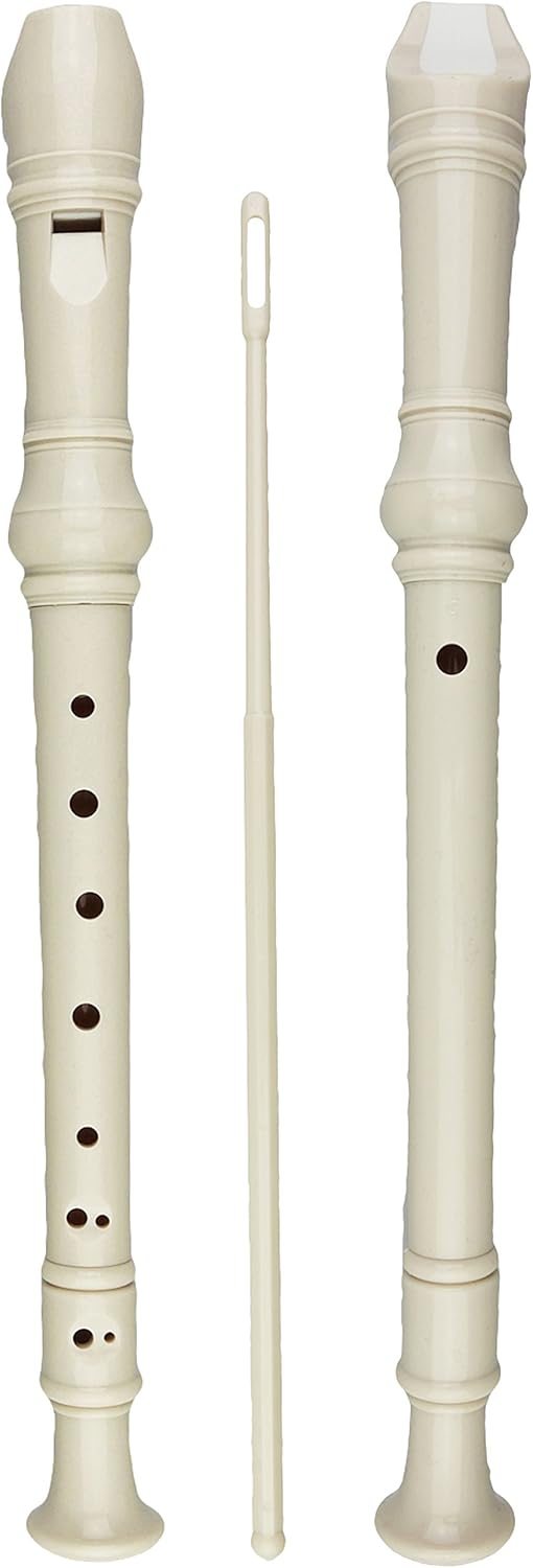 9 Pack German Style 8 Hole-3 Piece Descant Soprano Recorders with Cleaning Rod, Black Storage Bag, ABS Material (9 Colors)
