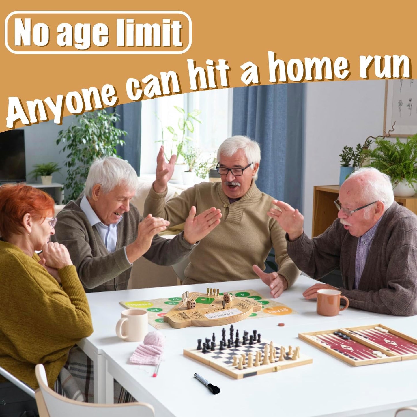 Baseball Board Game, Oak Made Leisure Game for All Ages Sport Wooden Adult Battle Table Game for Family Party Holiday Coffee Travel Time Gameboard (Model Y)