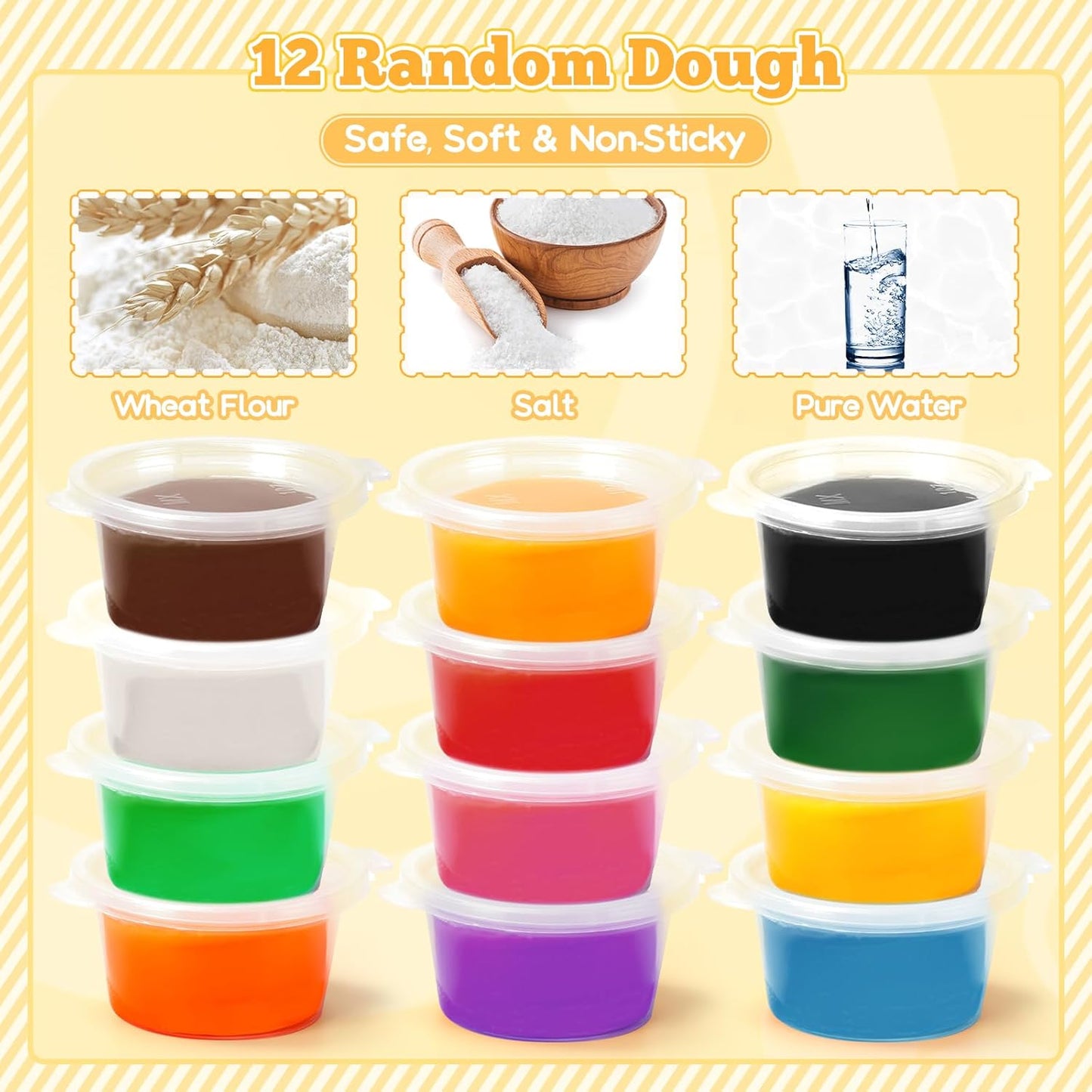 59 PCS 3 in 1 Dough Sets for Kids Ages 2-4-8, Art Crafts Dough Tools Kit, Ice Cream Playset Noodle Hamburger Maker Machine, Kitchen Creations Food Play Toys Toddlers Boys Girls