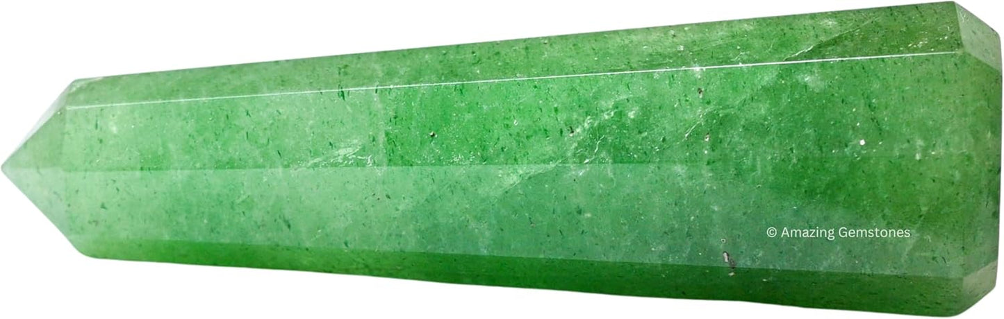 Amazing Gemstone Green Strawberry Quartz Crystal Towers - Natural Healing Crystal Point Obelisk for Reiki Healing and Crystal Grid (3 Inch)