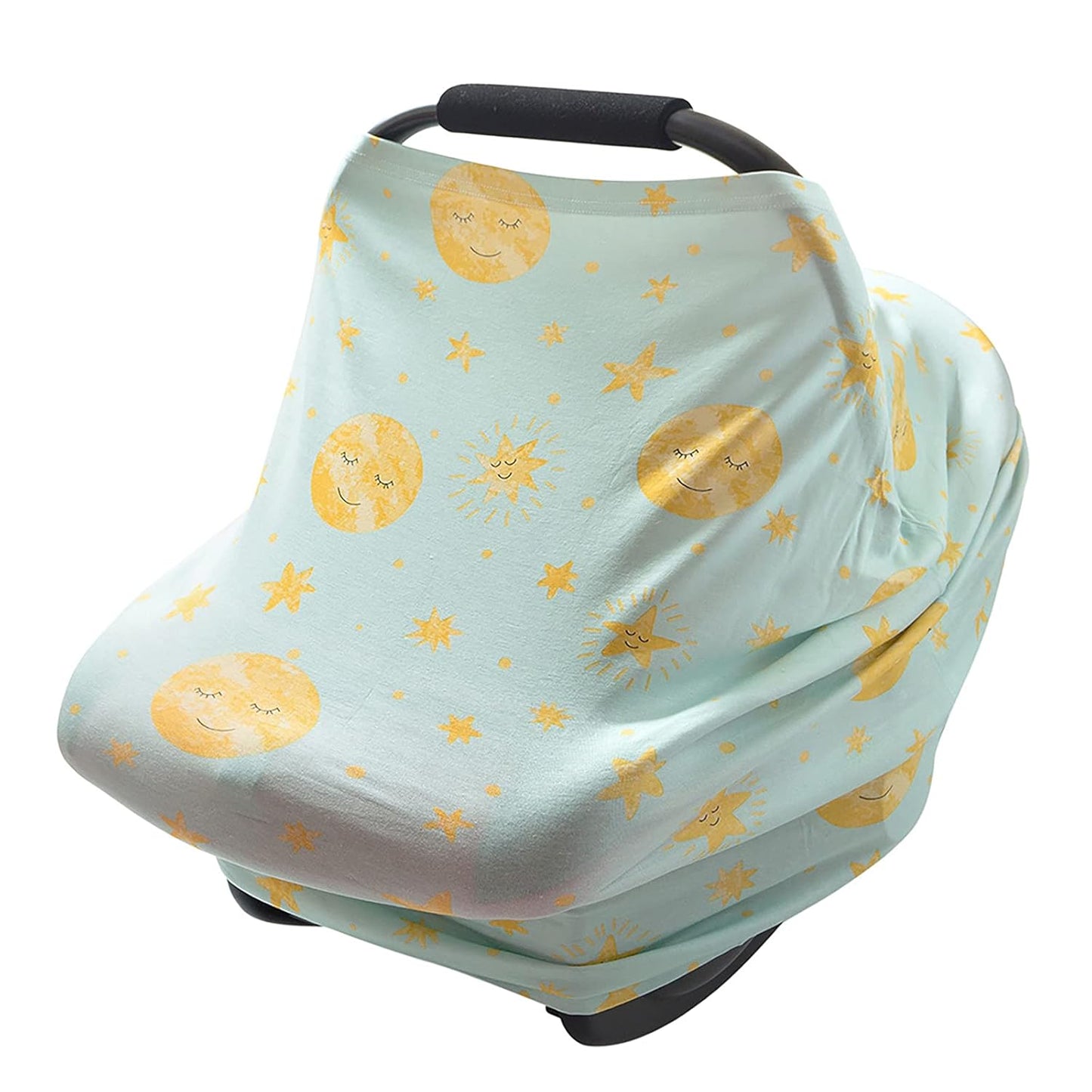 Stretchy Baby Car Seat Covers for Newborns, Infant Car Canopy Extra Soft and Stretchy Nursing Covers for Moms (Shinning Night)
