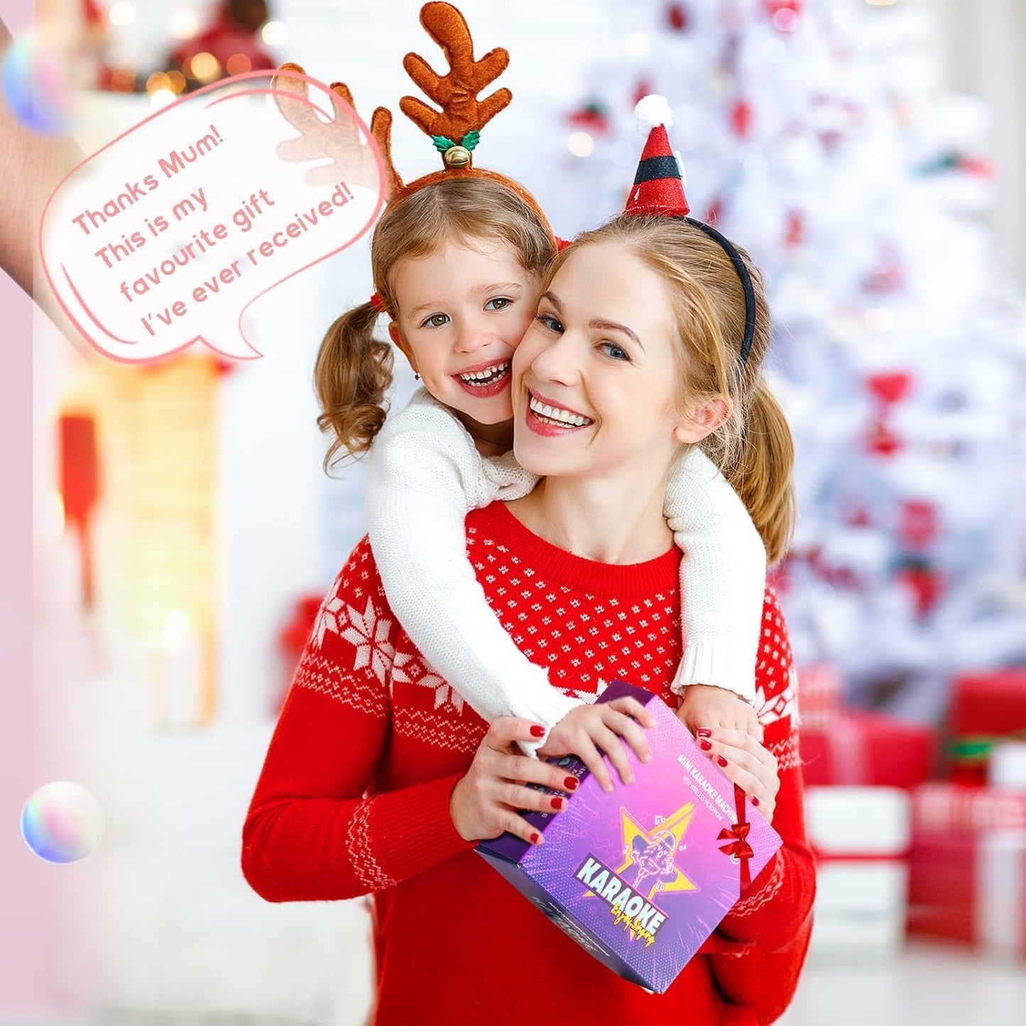 YLL Mini Karaoke Machine for Kids Adults, Portable Bluetooth Speaker with 2 Wireless Microphones, Birthday Gifts Toys for Girls Boys Ages 3, 4, 5, 6, 7, 8, 9,10,11,12+ Years Old Toddler (Royal-Blue)