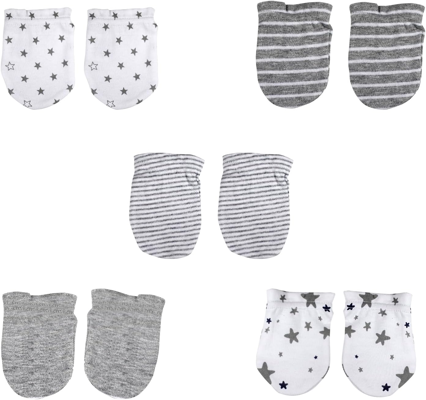 5 Pairs Baby Not Scratch Mittens 0-6 Months New Born Boy Girl Gloves Cute Infant Accessories
