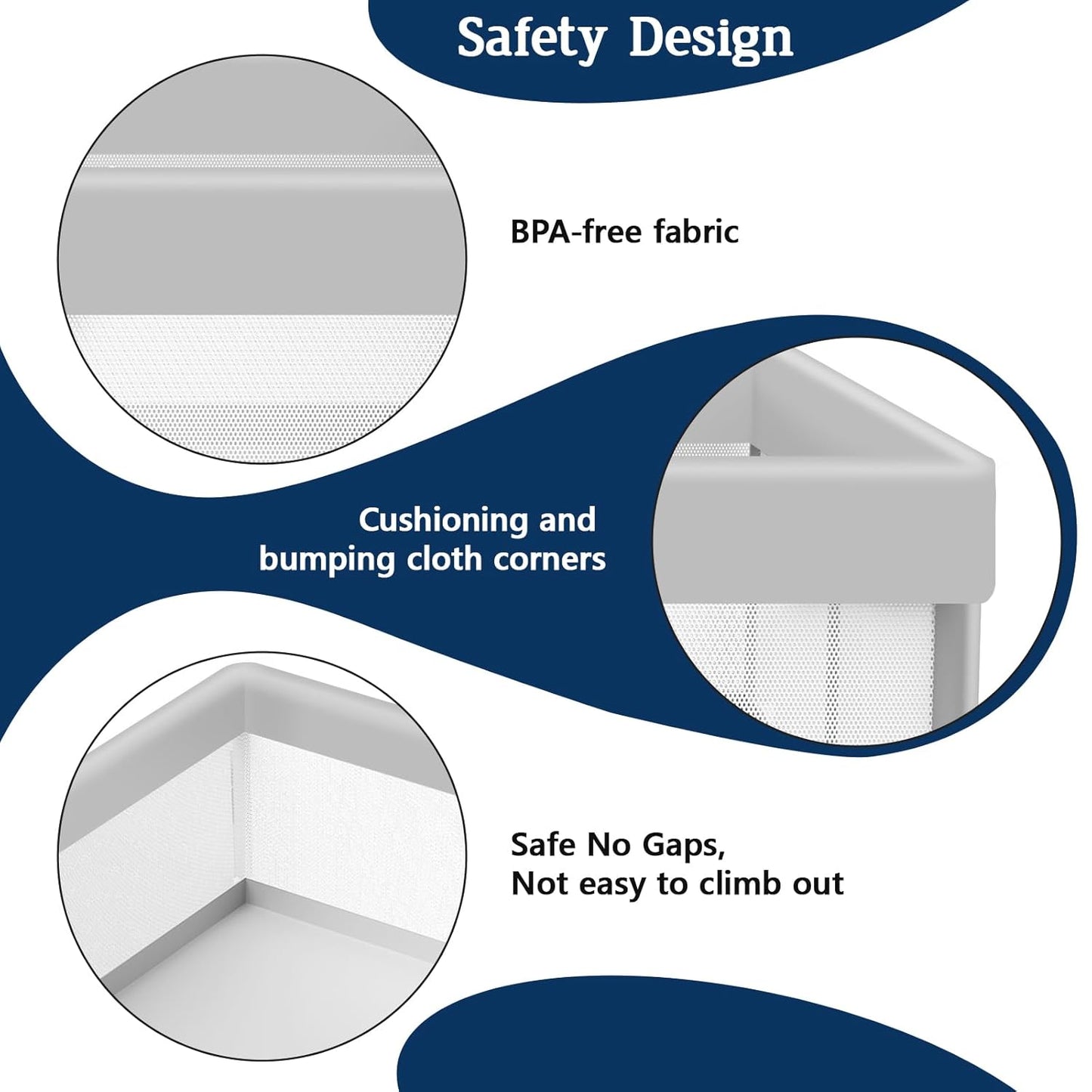 Baby Playpen 50x50 Inch, Playpen for Babies and Toddlers Baby Playpen Fence Playard Activity Center, Without MAT Included