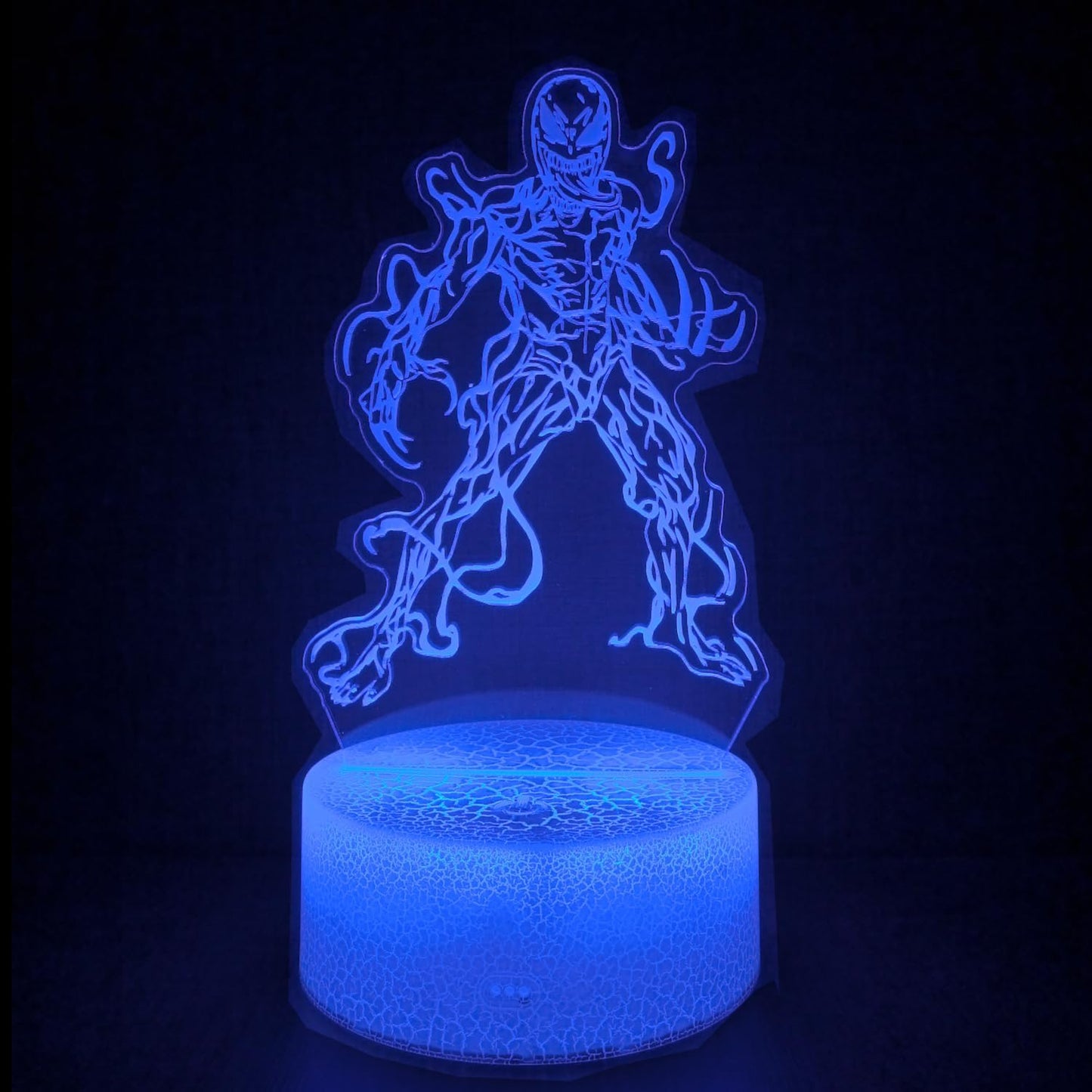3D Alien Night Light, Super Hero Illusion Table Lamp with 16 Colors Remote Control Touch Lamp LED USB Night Light Desk Lamps Room Decorations Home Decor Holiday Gifts Birthday Gifts