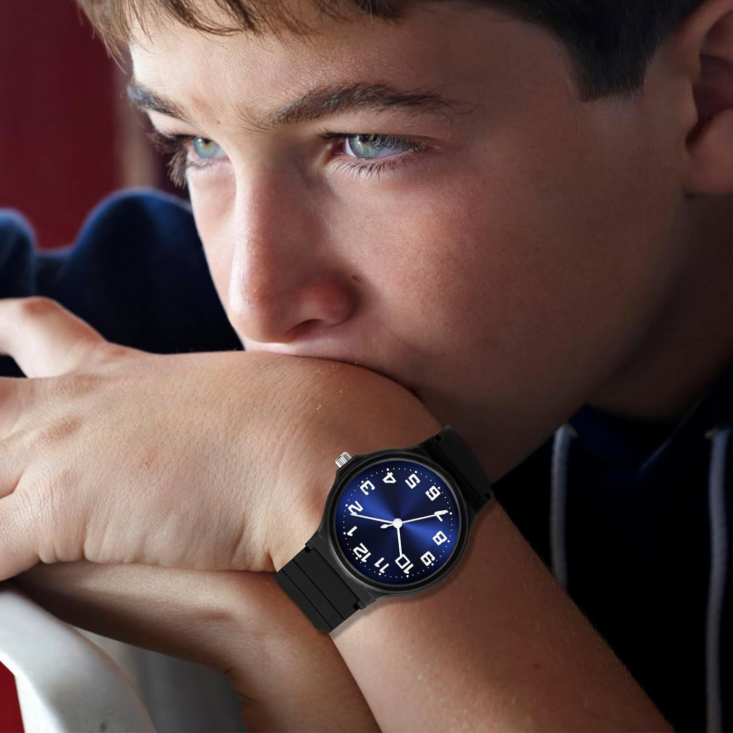 Kids Analog Watch Boys Girls, 30M Waterproof, Sports Watch for Boys, Easy to Read Children's Thin Dial Wrist Watches with Soft Band, for Ages 5-15 Kids Great Birthday Gifts Christmas Day