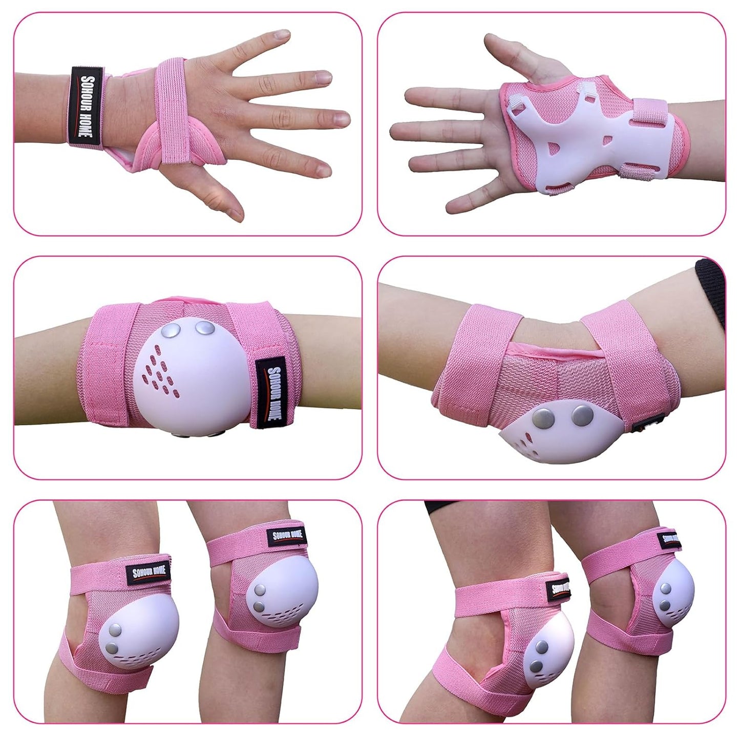 Youth/Kids Knee Pads Elbow Pads Wrist Guards Protective Gear Set for 3-15 Years Child Roller Skates, Skateboard, Cycling, Inline Skating, BMX Bike, Balance Bike, Scooter Riding and Other Outdoor Sports