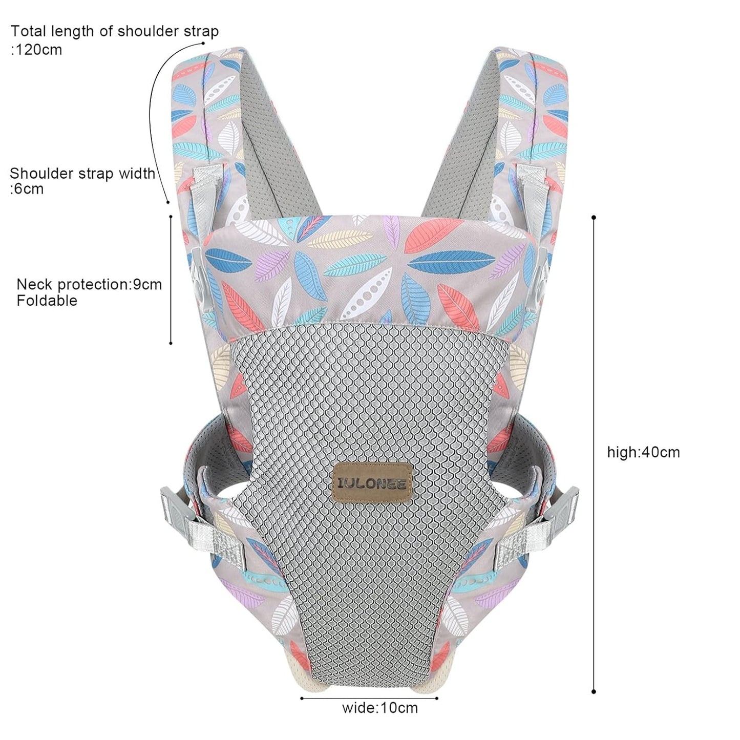 IULONEE Baby Carrier, Embrace Cozy 4-in-1 Infant Carrier Ergonomic Adjustable Holder Portable Convertible Front and Back Backpack Carry for Infants Toddlers Babies Girl and Boy 7-45 Pounds (Blue)