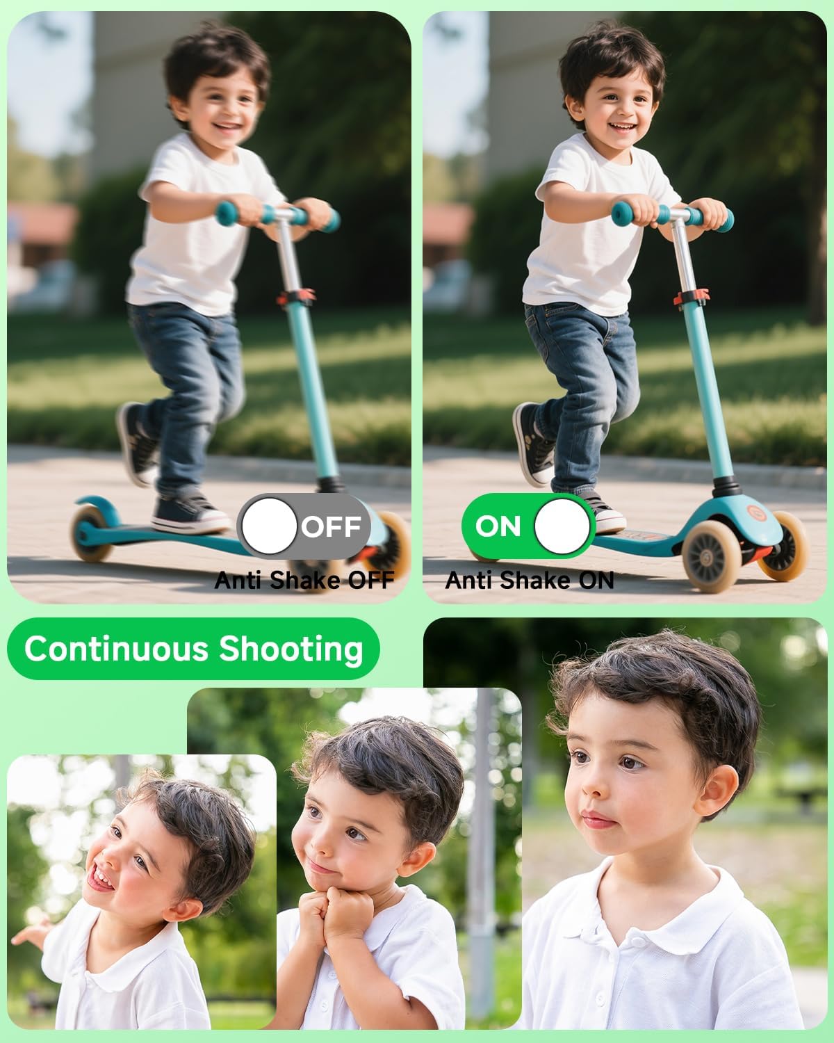 Digital Camera, 44MP FHD 1080P, 16X Zoom, 32GB SD Card, Compact Camera for Kids Teens Adults, Green