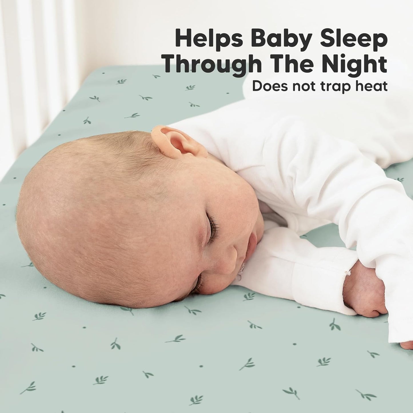 KeaBabies 2-Pack Organic Crib Sheets for Boys, Girls - 52x28 Fitted Crib Mattress Sheet Neutral, Breathable Jersey Cotton Cover for Baby Bed, Toddler Mattress, Soft & Cute Prints (Bunnies)