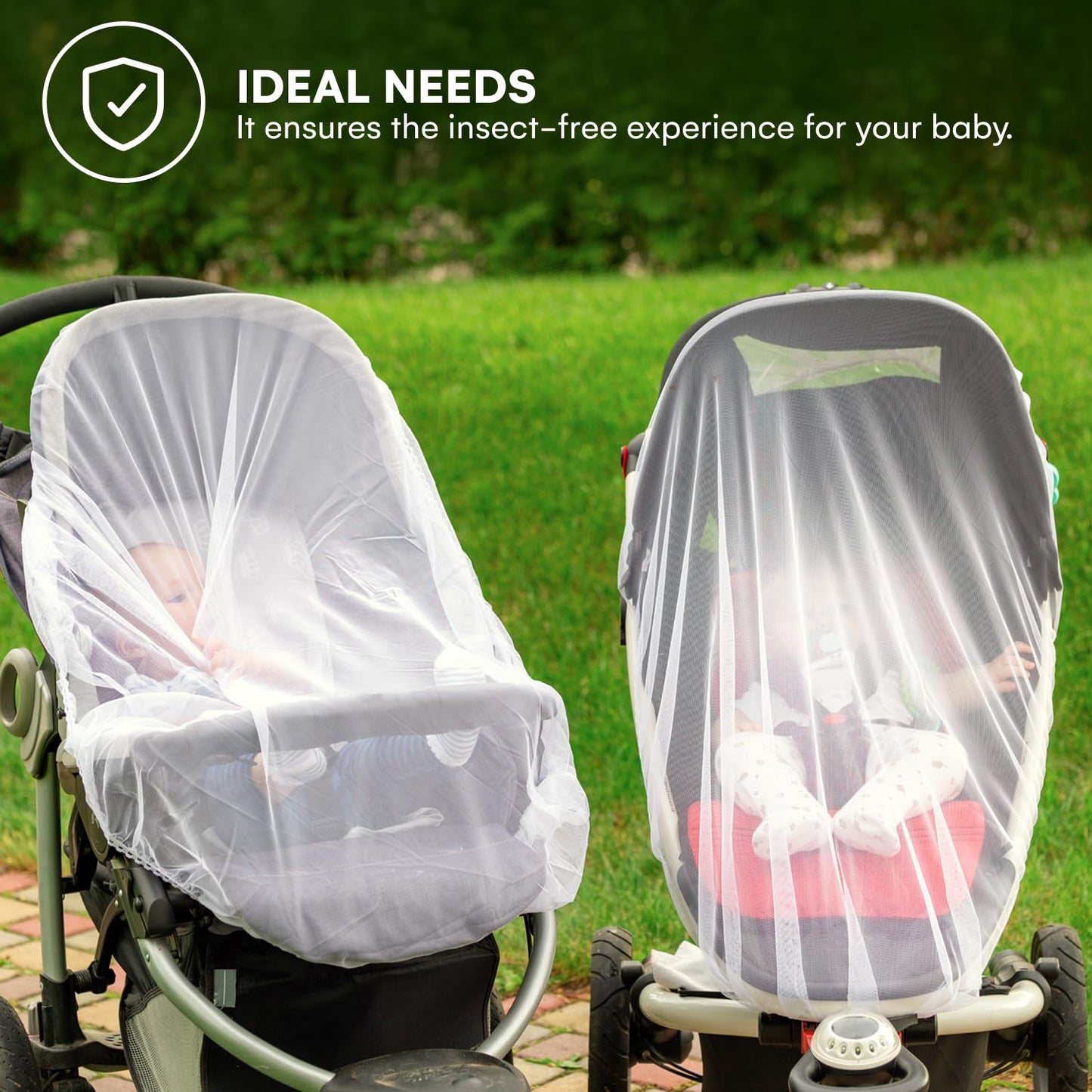 Enovoe Mosquito Net for Stroller, Bassinet, Cradle - Blue Baby Mosquito Net Cover for Playards, Pack N Plays, Mini Crib