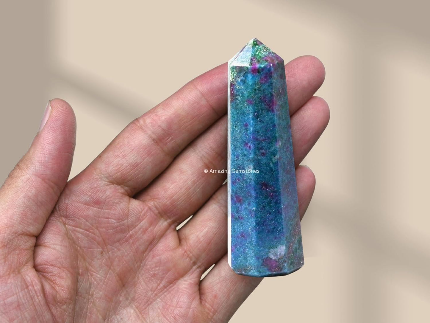 Amazing Gemstone Ruby Kyanite Crystal Towers - Natural Healing Crystal Point Obelisk for Reiki Healing and Crystal Grid (2 Inch to 3 Inch)