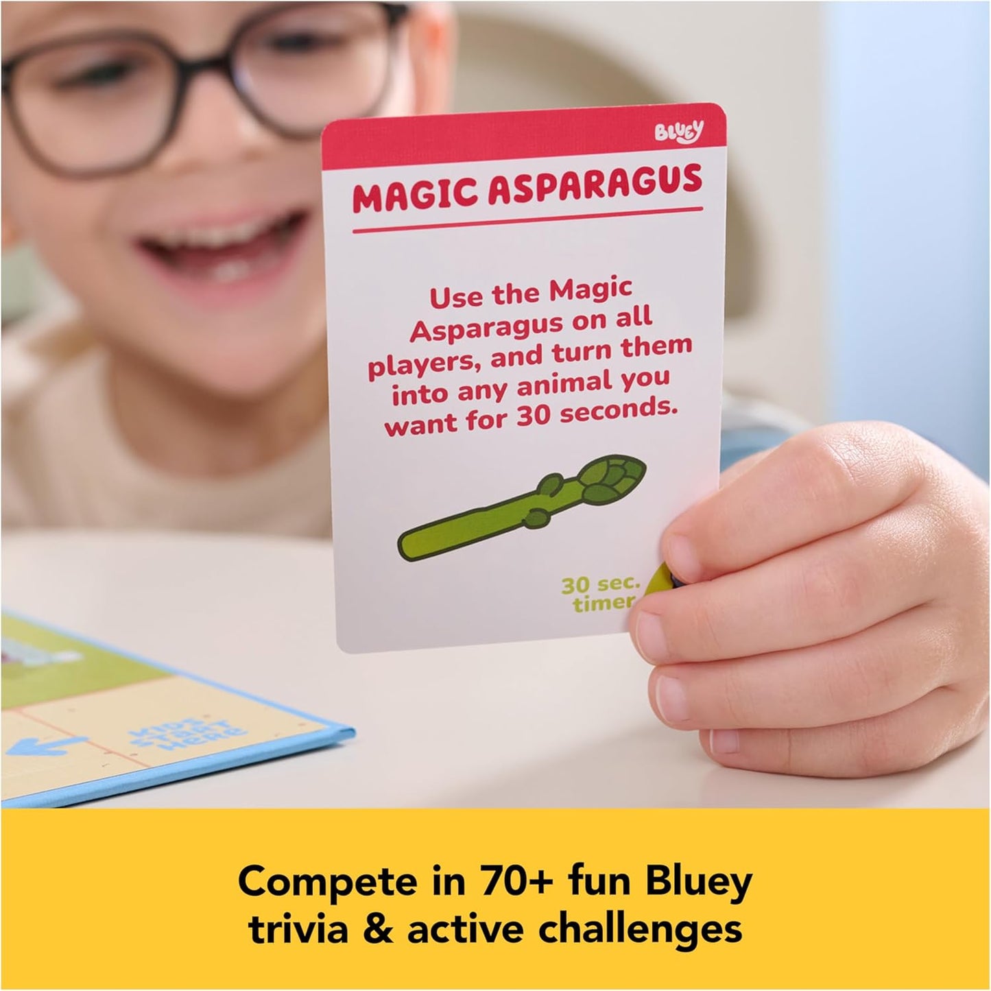 Spin Master Games, Bluey Beat The Parents, Head-to-Head Trivia & Fun Family Game Night Challenges, Easy Play, Bluey Toys, Kids & Family, 2-6 Players, for Ages 5 & Up
