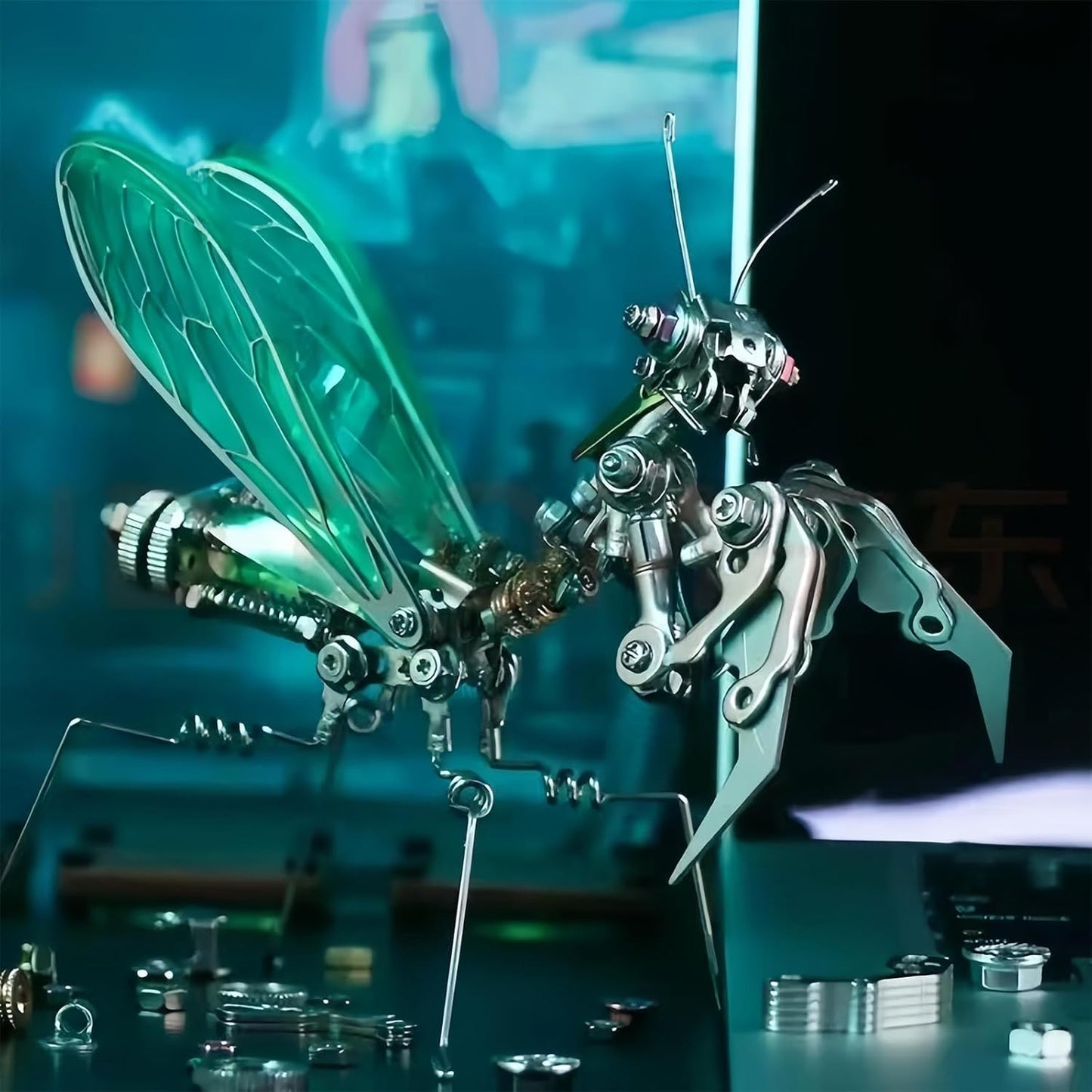 Adult 3D Metal Puzzle, Punk Mantis Metal Model Set，3D Puzzle Mechanical Insect Building Blocks, Fun DIY Assembly, high-end Men's Gifts.