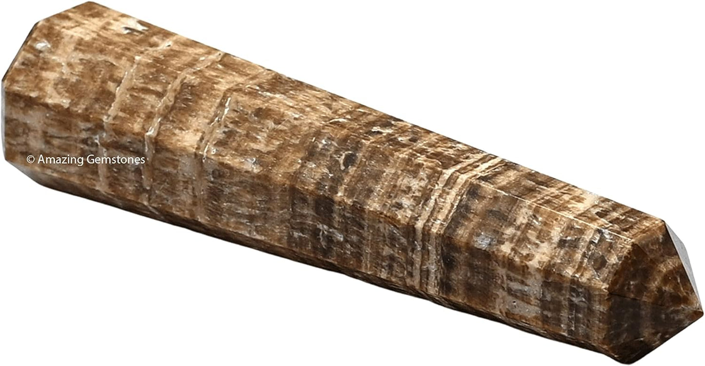 Amazing Gemstone Aragonite Crystal Towers ~ Natural Healing Crystal Point Obelisk for Reiki Healing and Crystal Grid (3- Inch)