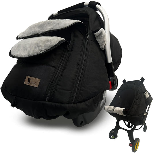 Car Seat-Covers for Babies Winter - Heavy-Warm Baby Car Seat Cover for Boy Girl Cold Weather Shield Protection,Waterproof Covers Windproof Keep Baby Cozy with Earflap for More Breathable