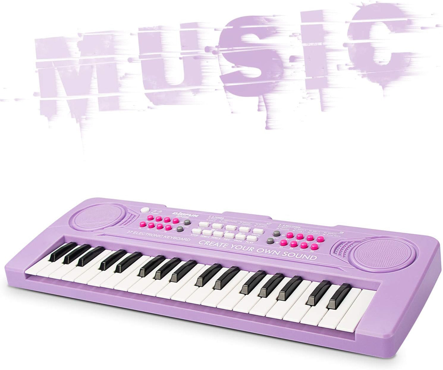 Kid Keyboard Piano - 37 Keys Toddler Keyboard Multifunction Music Educational Instrument Toy Electronic Piano for 3, 4, 5, 6, 7, 8 Girls and Boys (Purple)